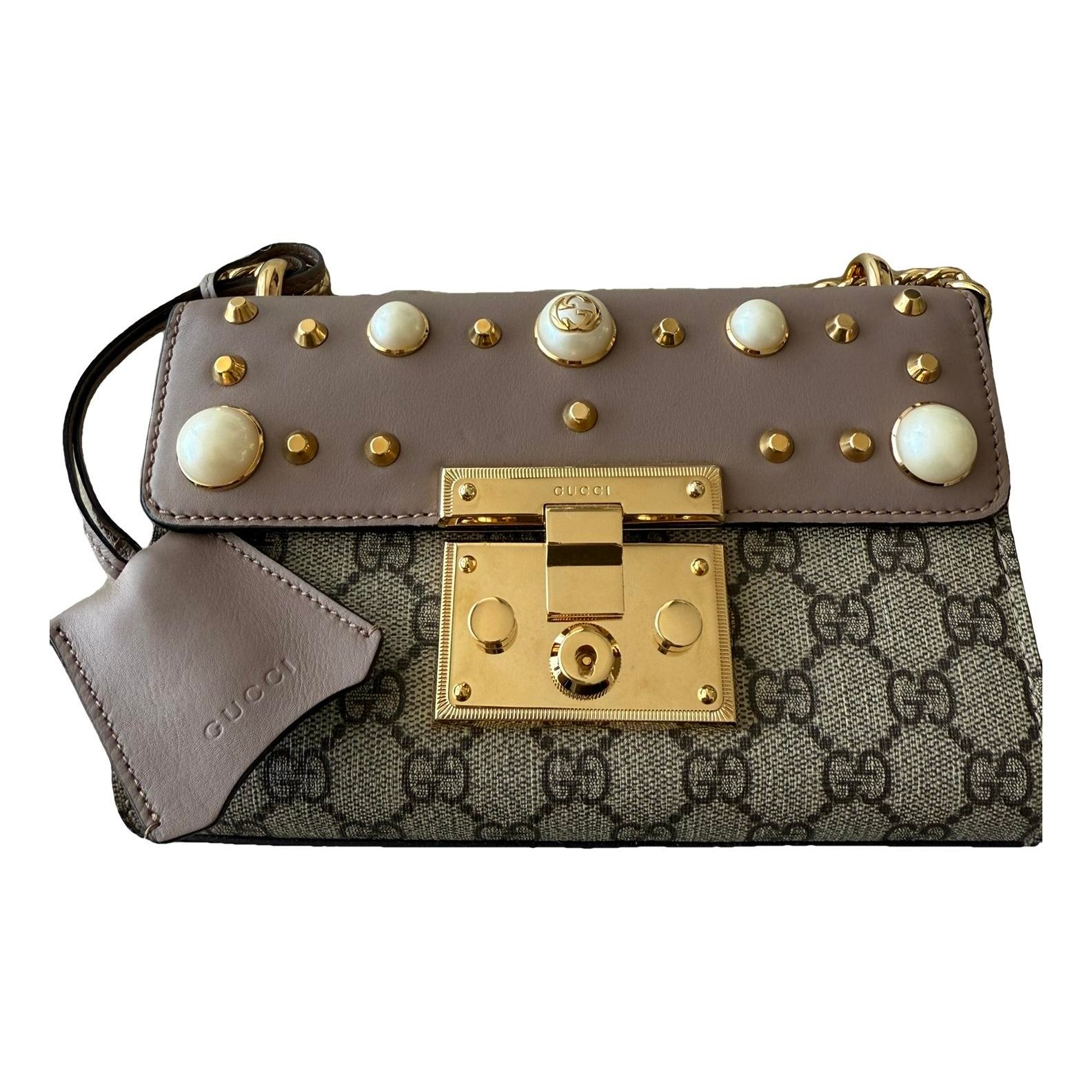 Padlock leather handbag