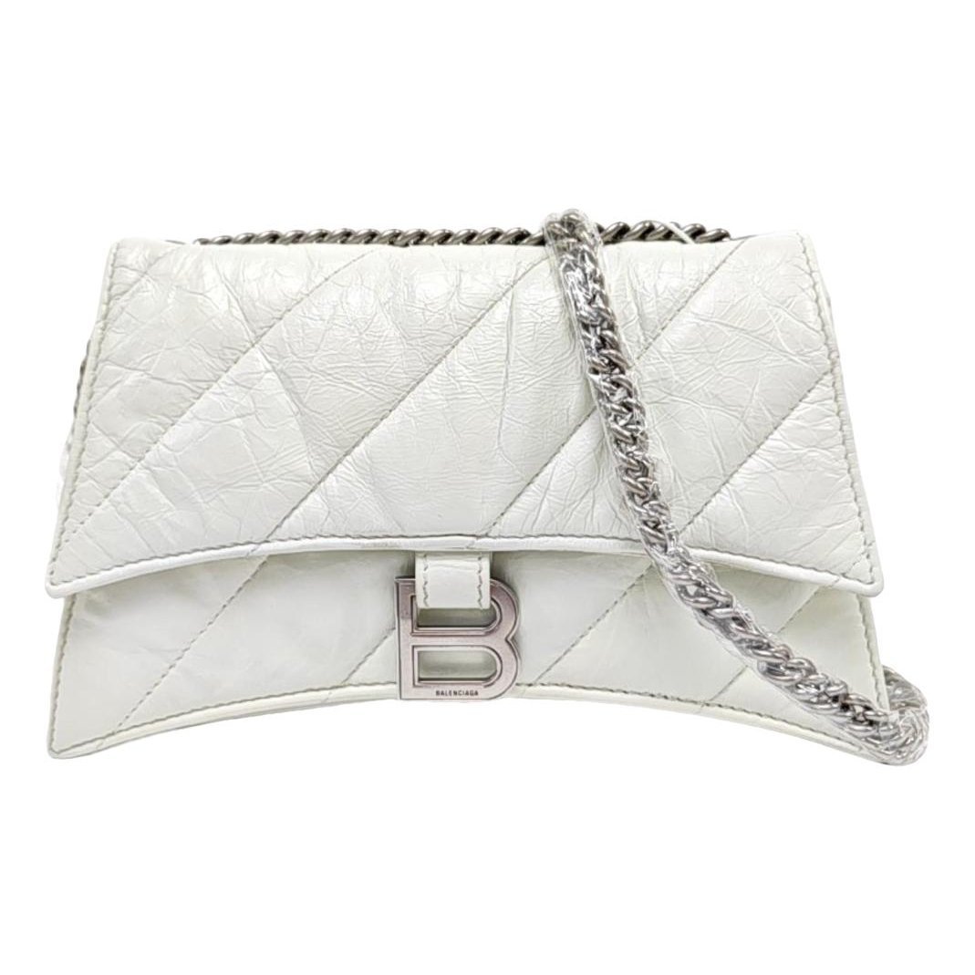 Hourglass leather handbag