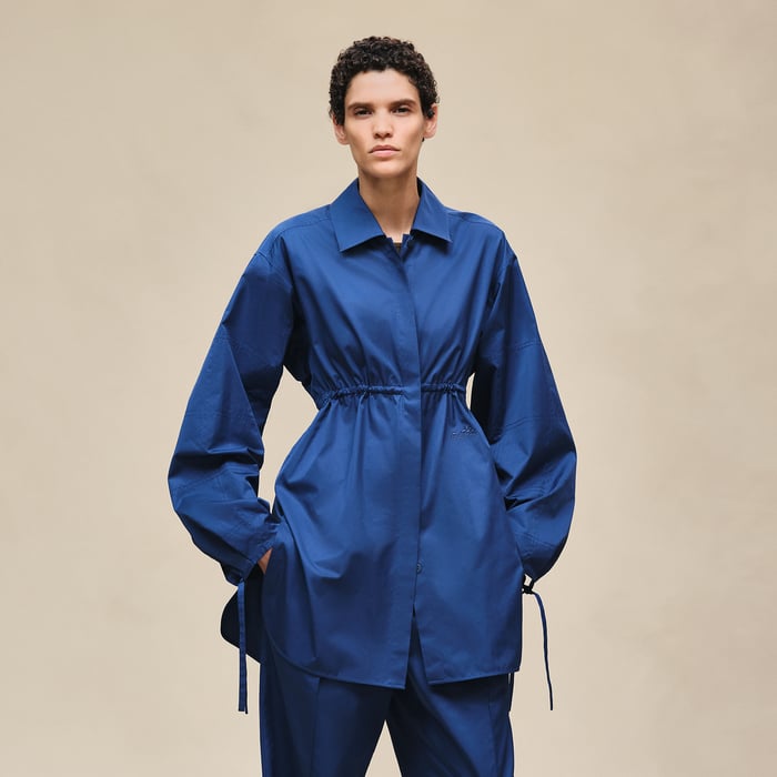 Bleu Lagune Drawstring Shirt