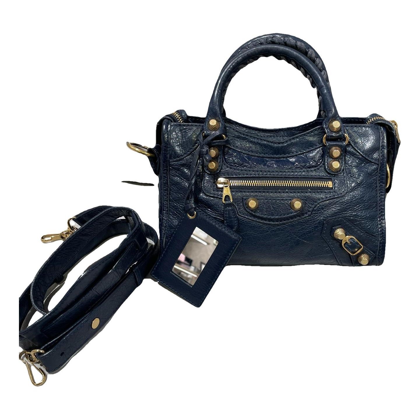 Classic Metalic leather handbag
