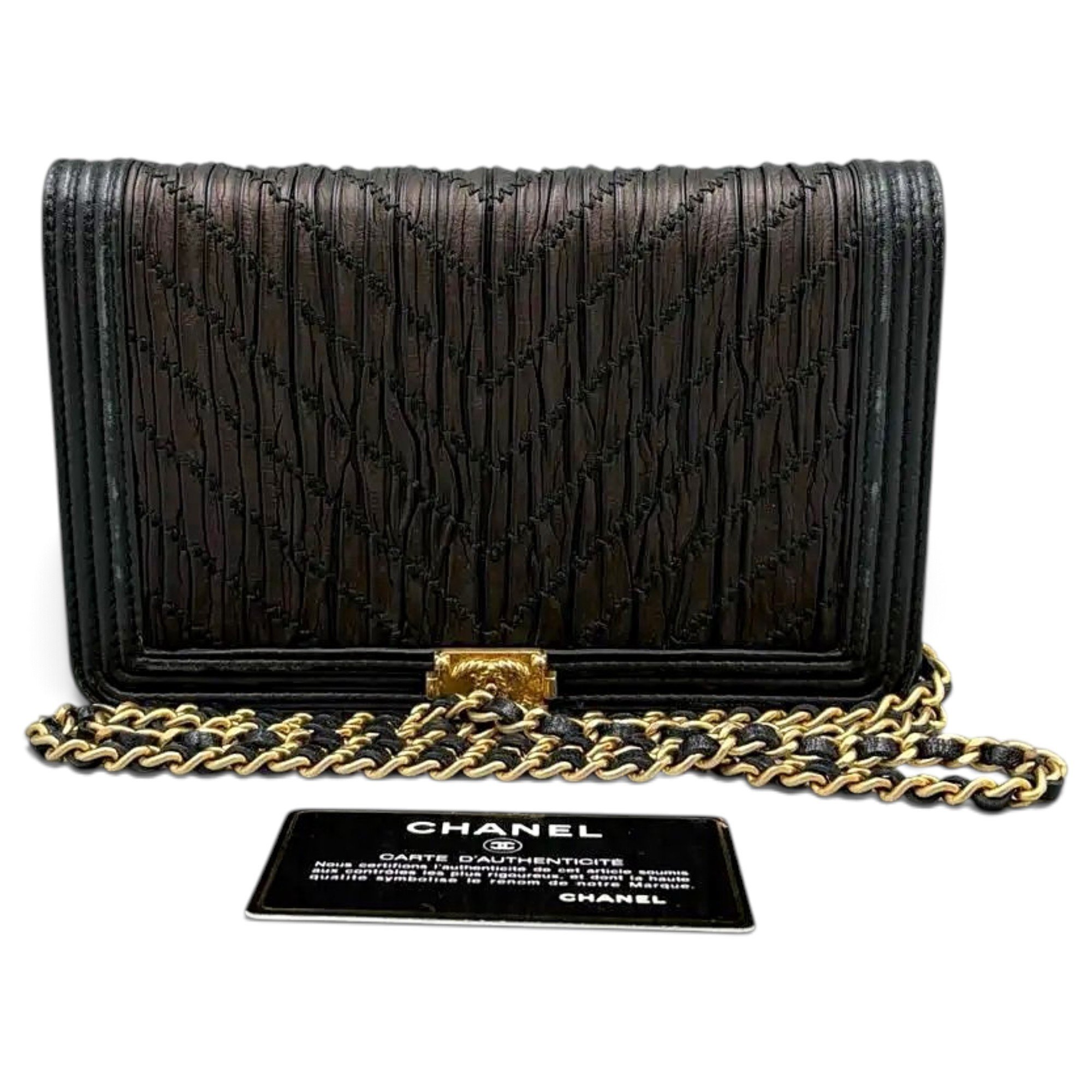 Wallet On Chain Boy leather handbag