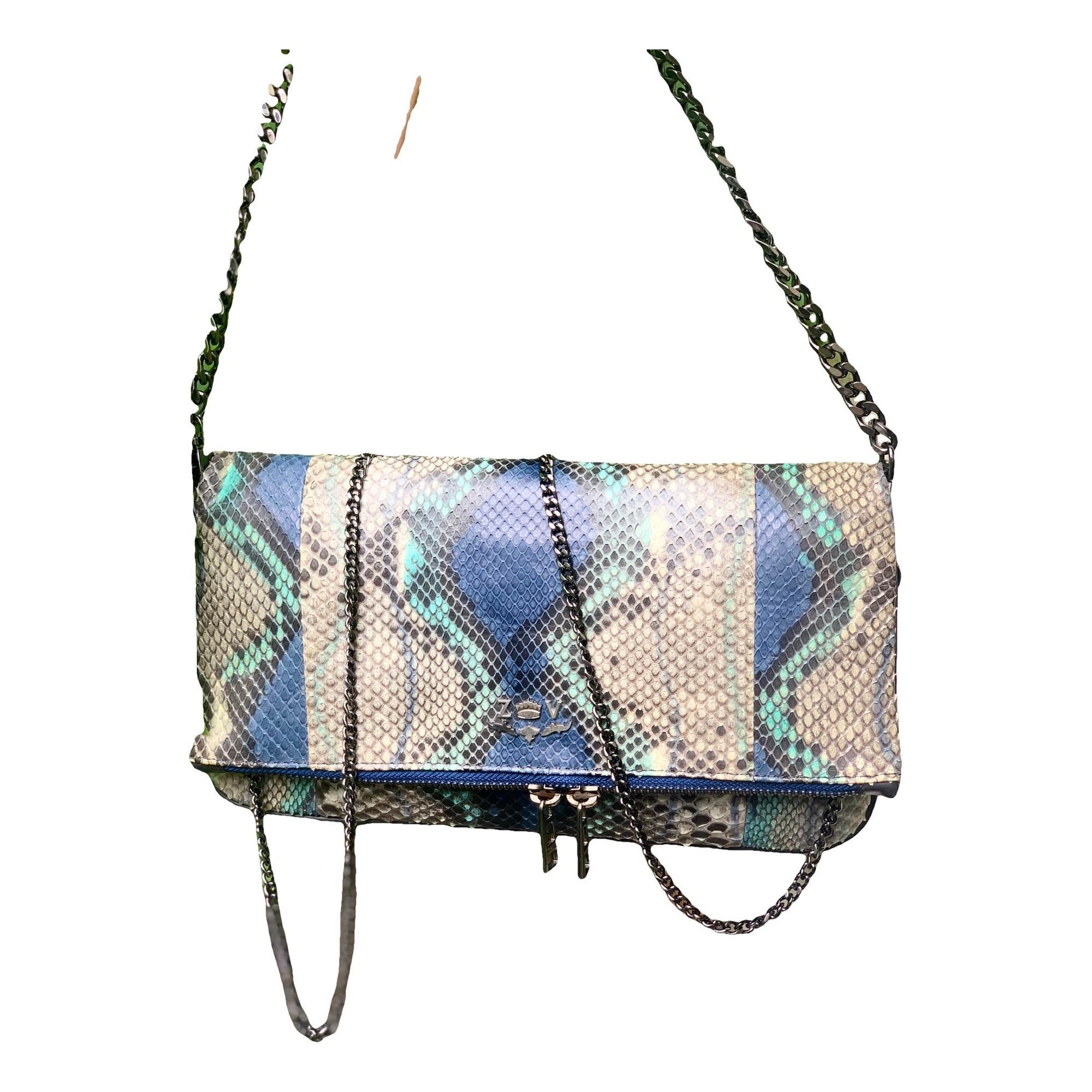 Rock leather clutch bag