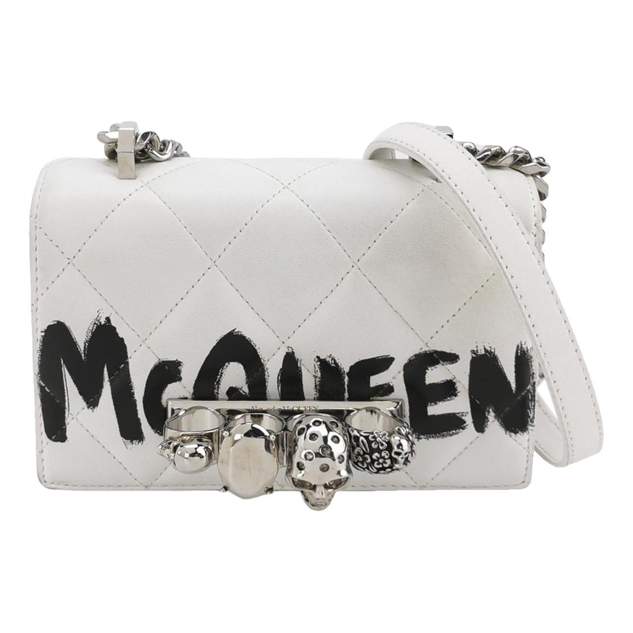 Knuckle leather crossbody bag
