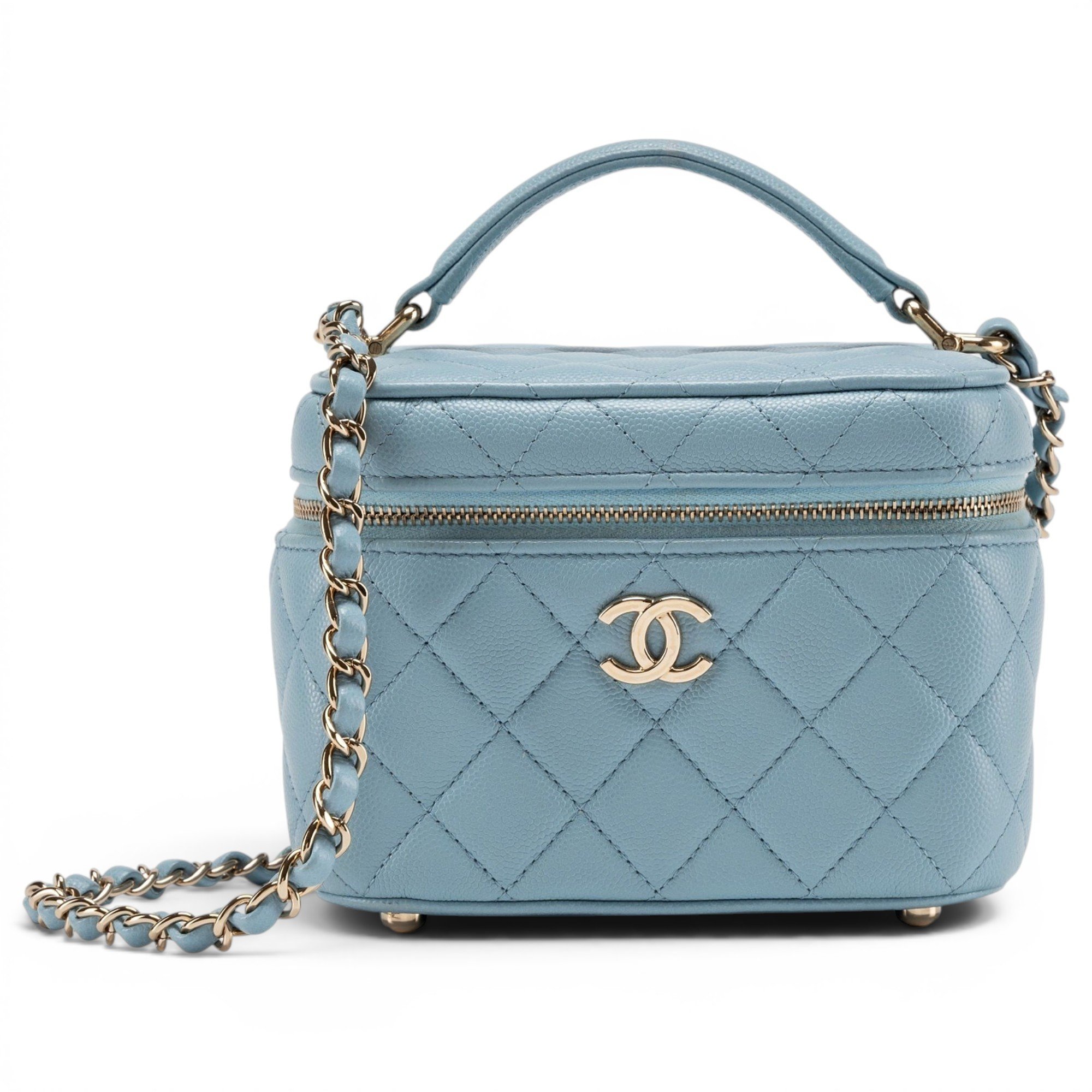 Vanity leather handbag