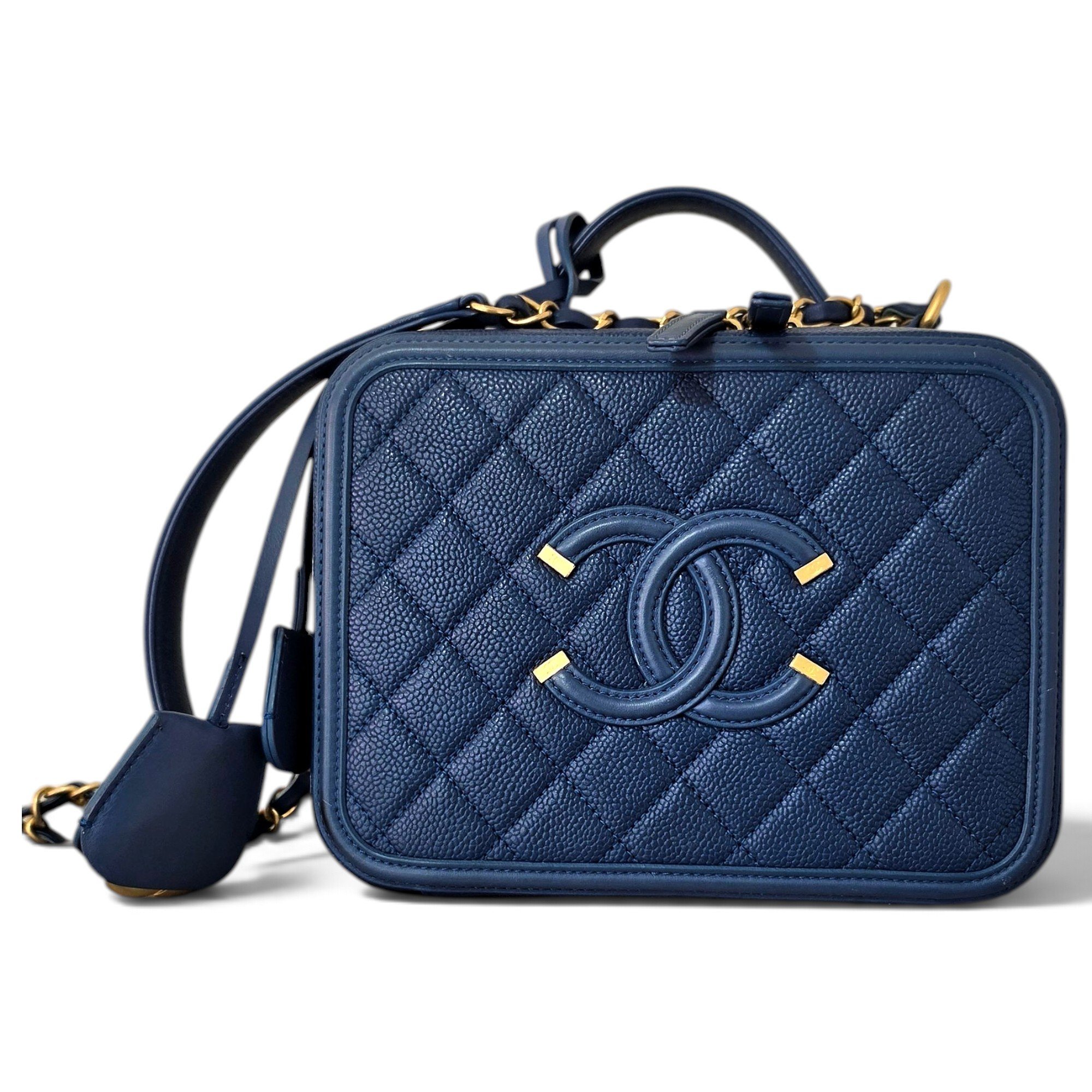 Vanity leather handbag
