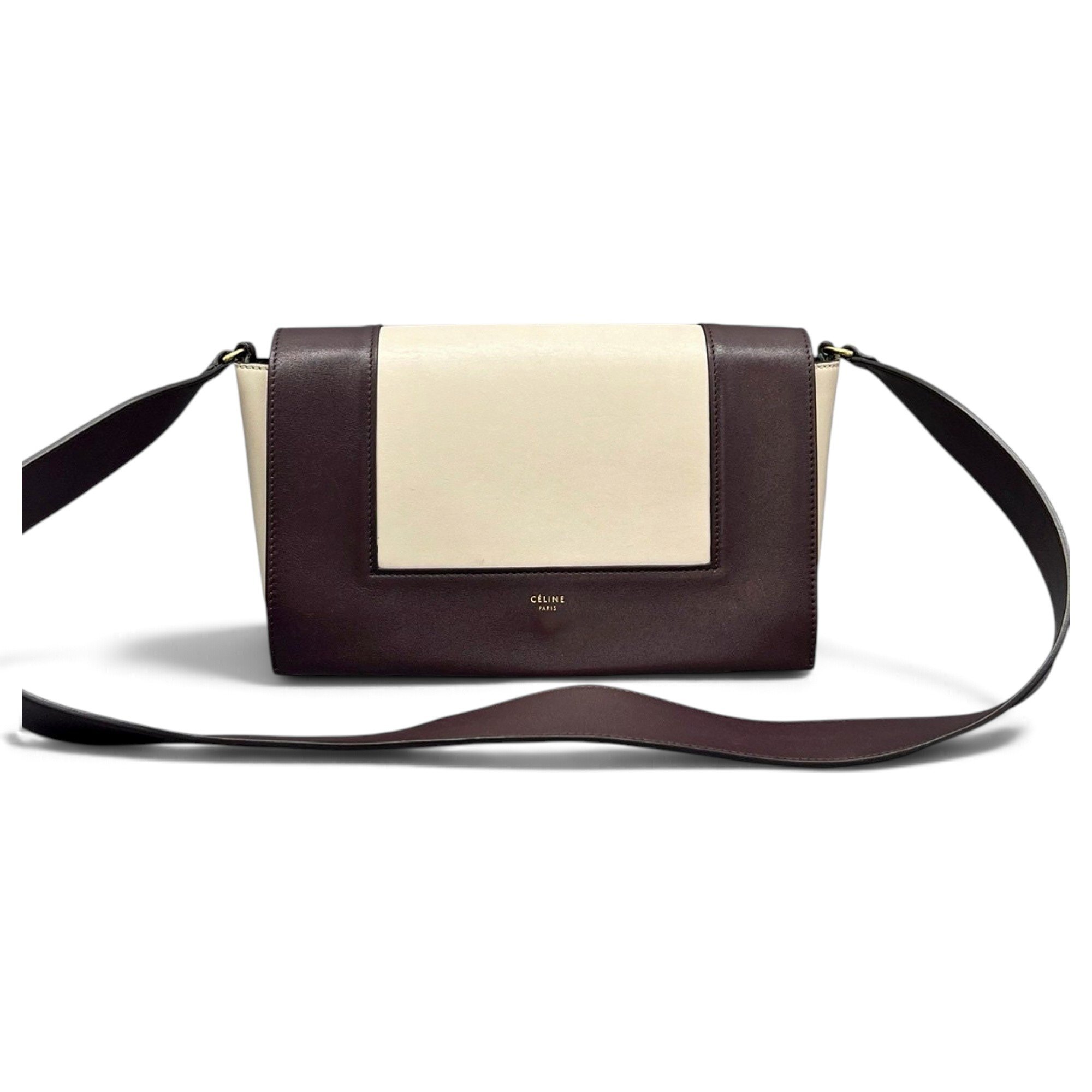 Frame leather handbag
