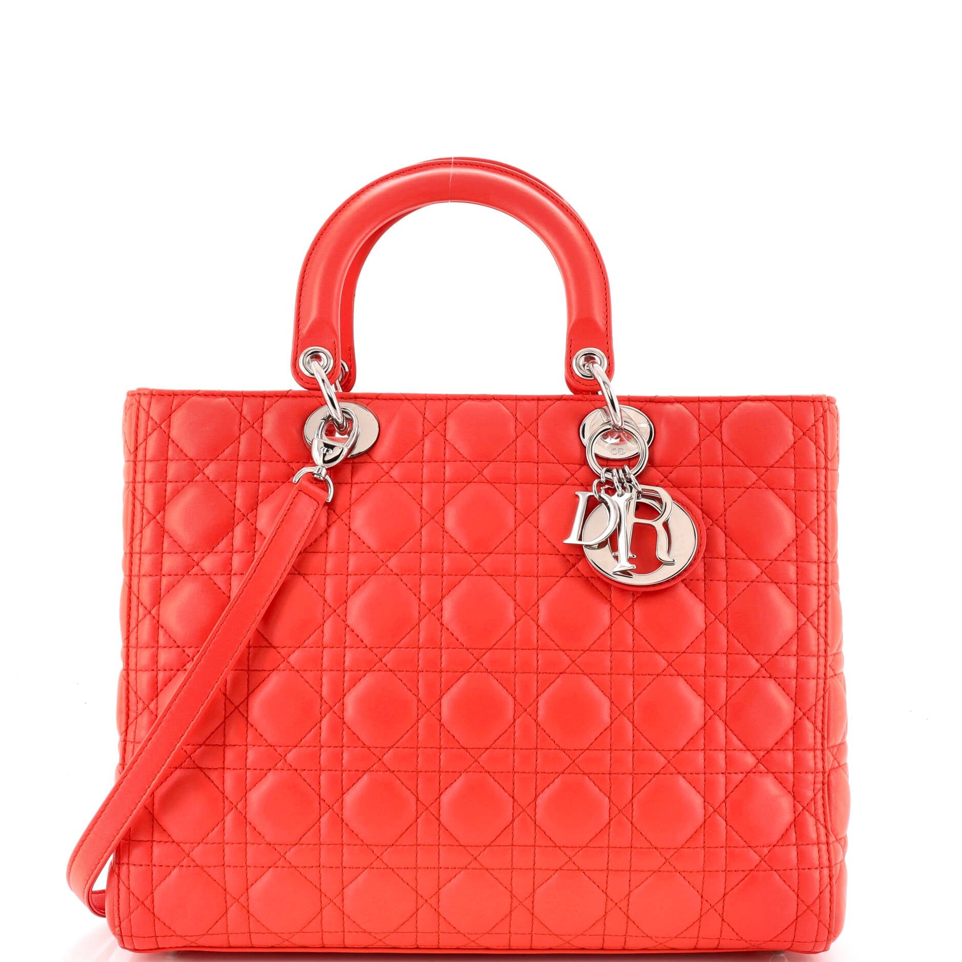 Lady Dior Bag Cannage Quilt Lambskin Large