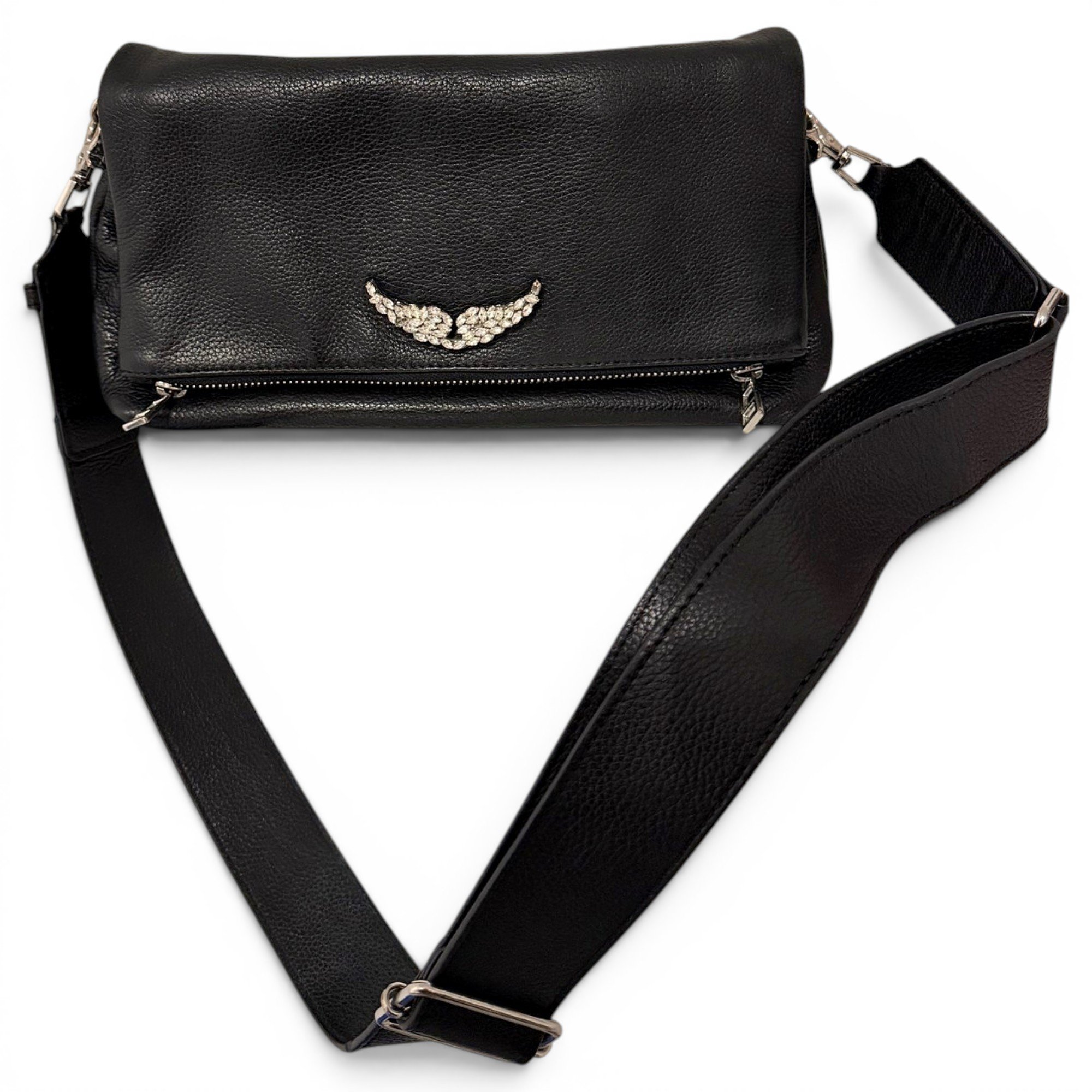 Rock leather crossbody bag