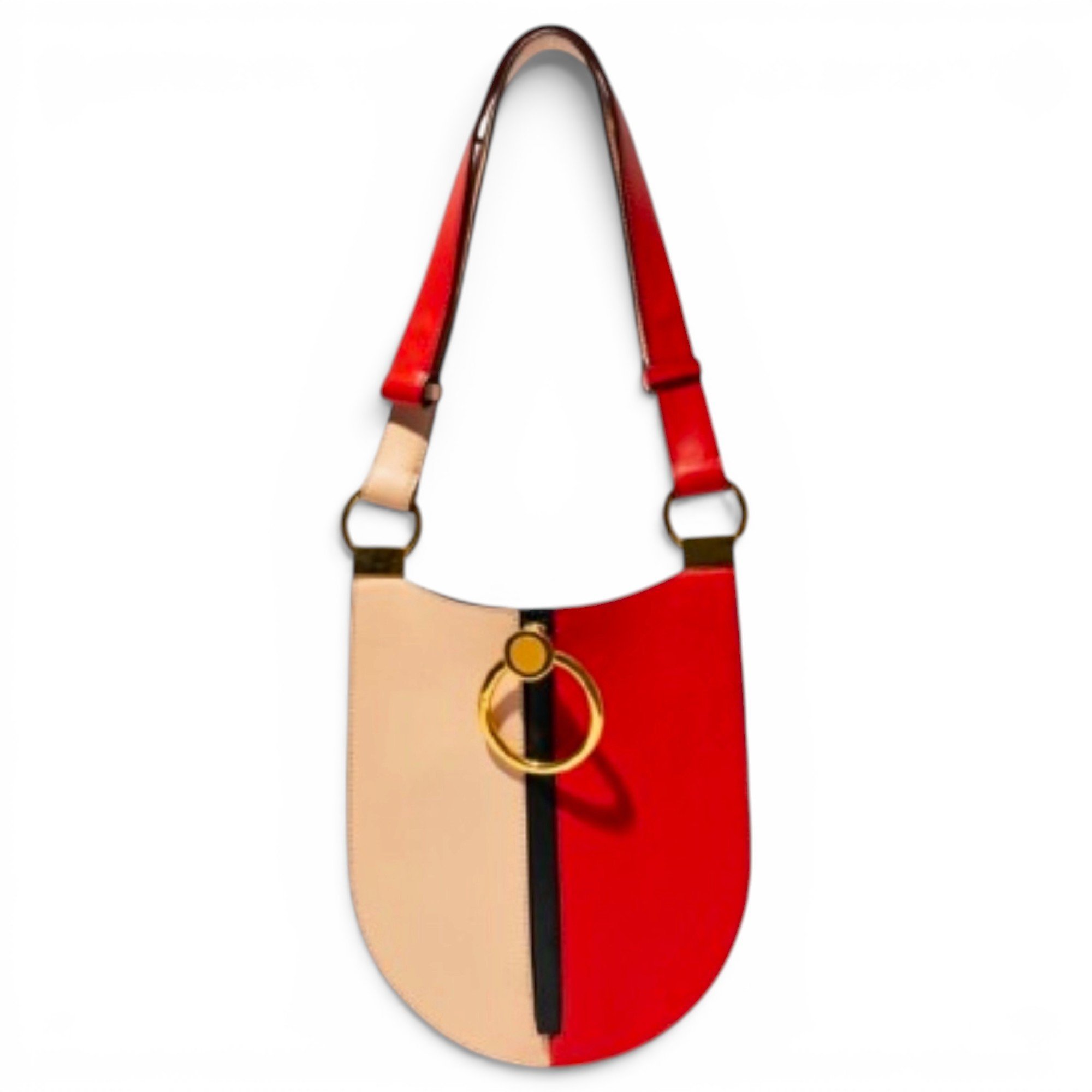 Earring leather handbag