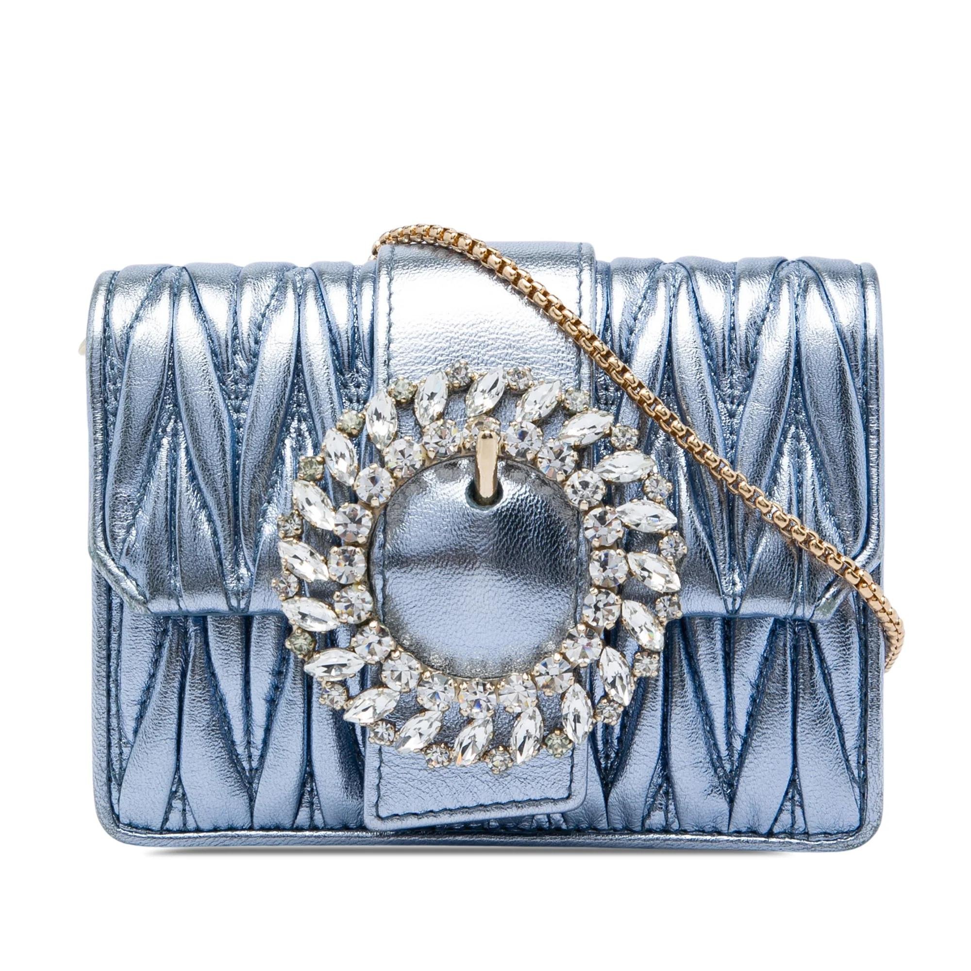 Matelassé leather handbag