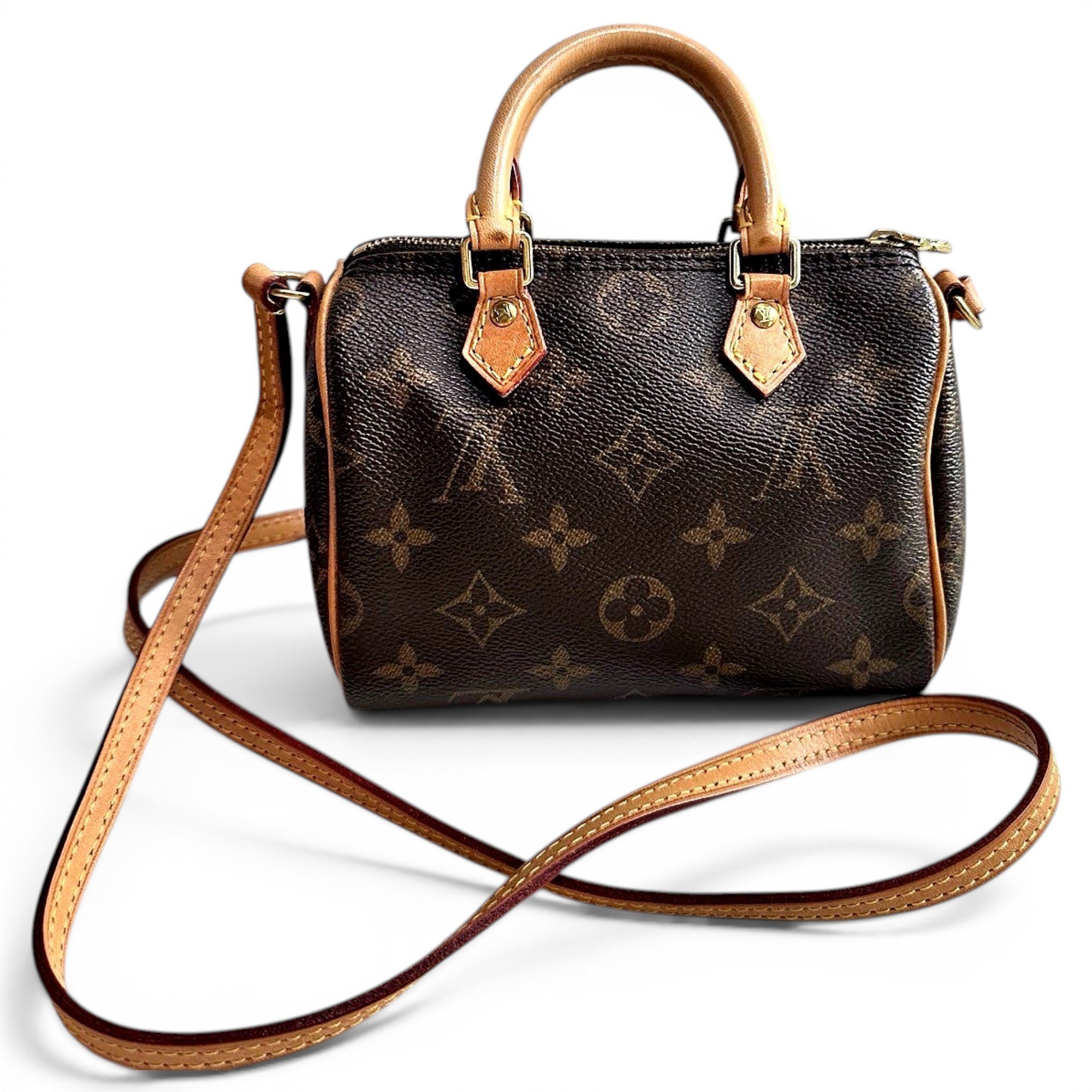 Nano Speedy / Mini HL leather crossbody bag