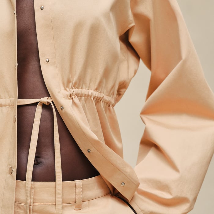 Beige Cajou Drawstring Shirt