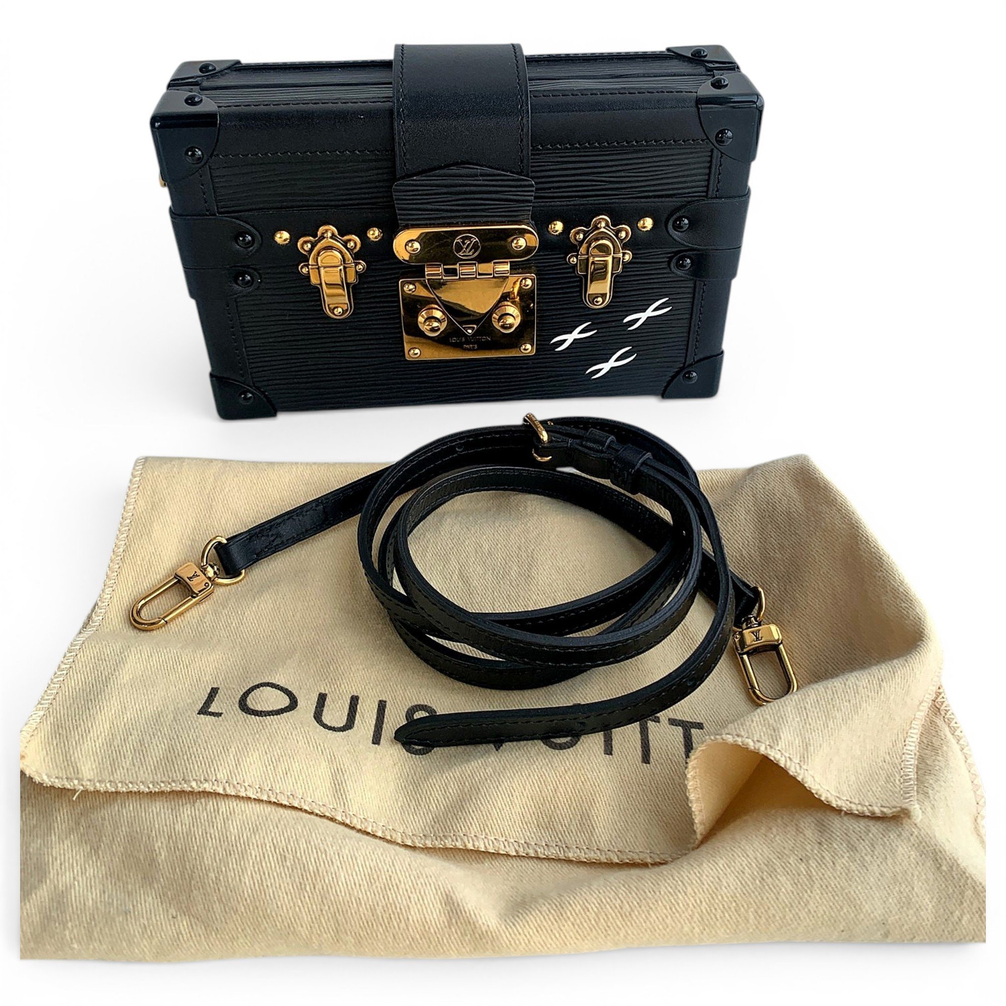 Petite Malle leather crossbody bag