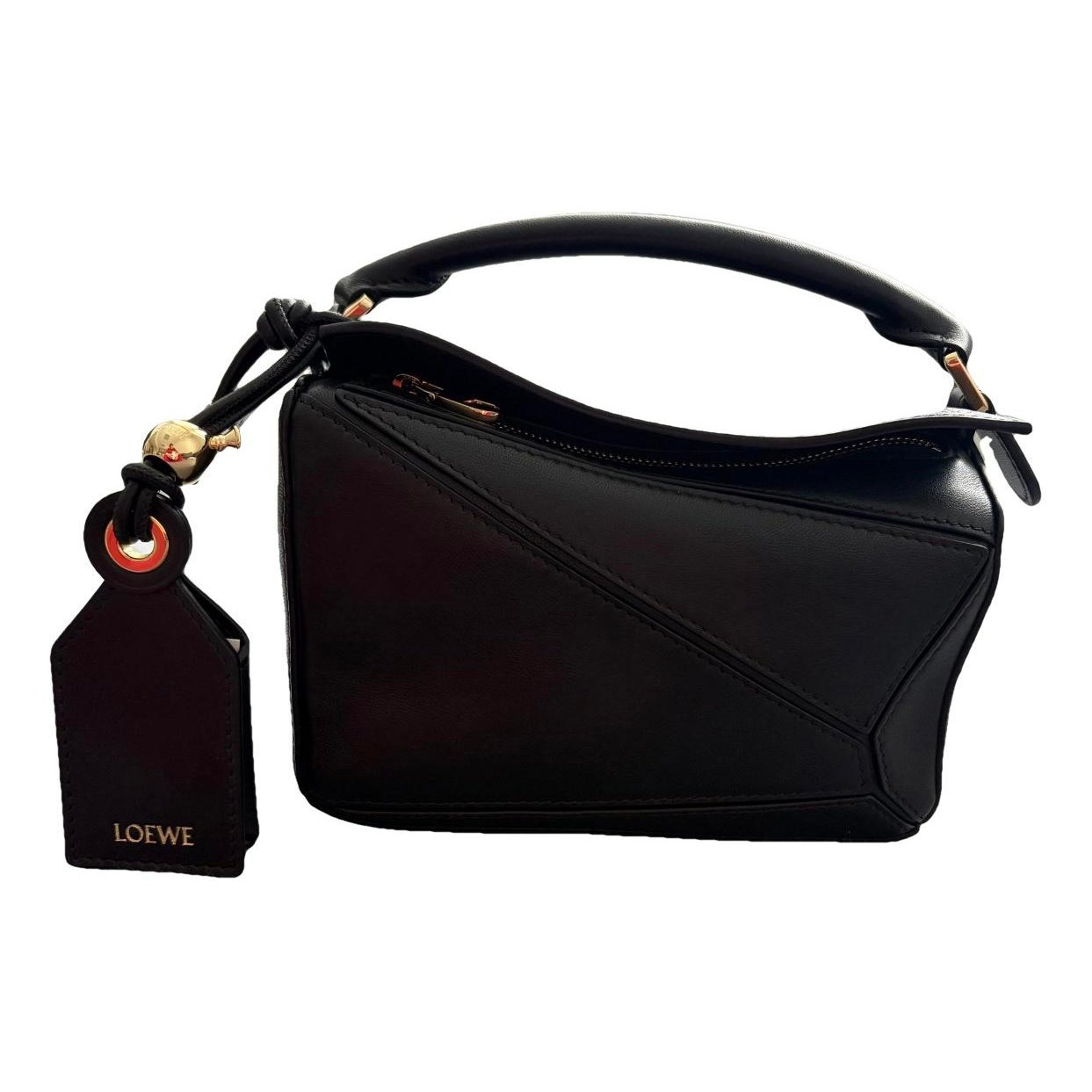 Puzzle leather handbag