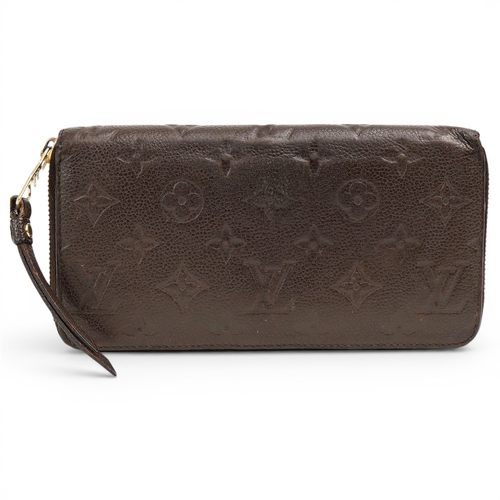 Leather clutch bag