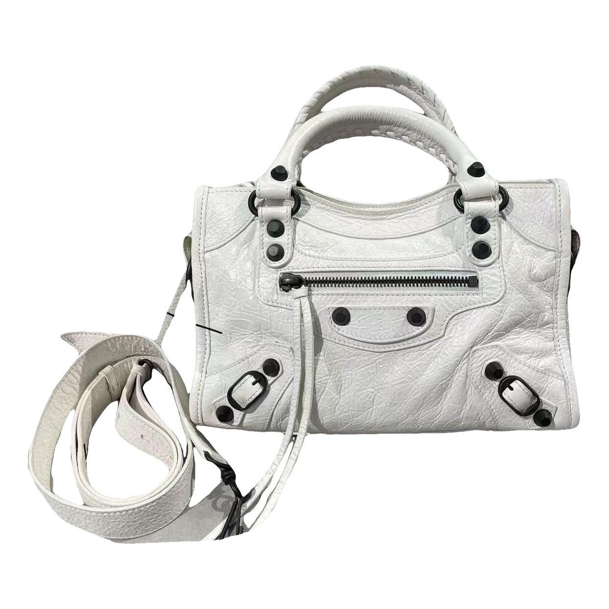 B leather handbag