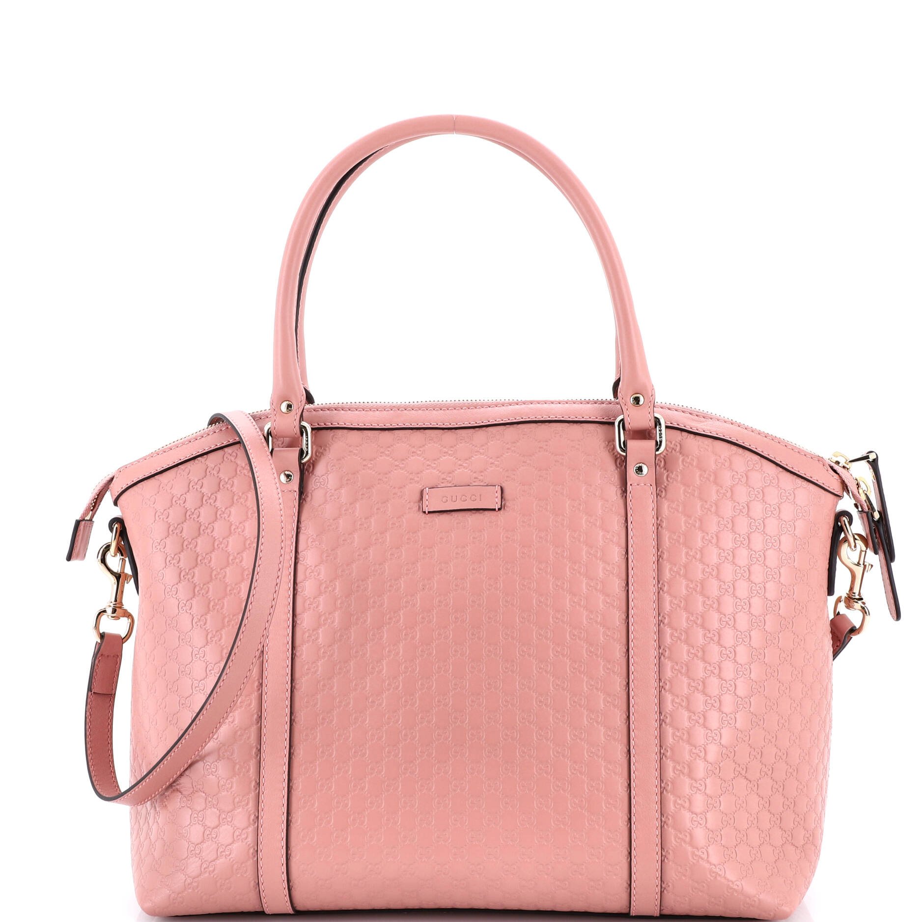 Gucci Britt Convertible Dome Satchel Microguccissima Leather Medium