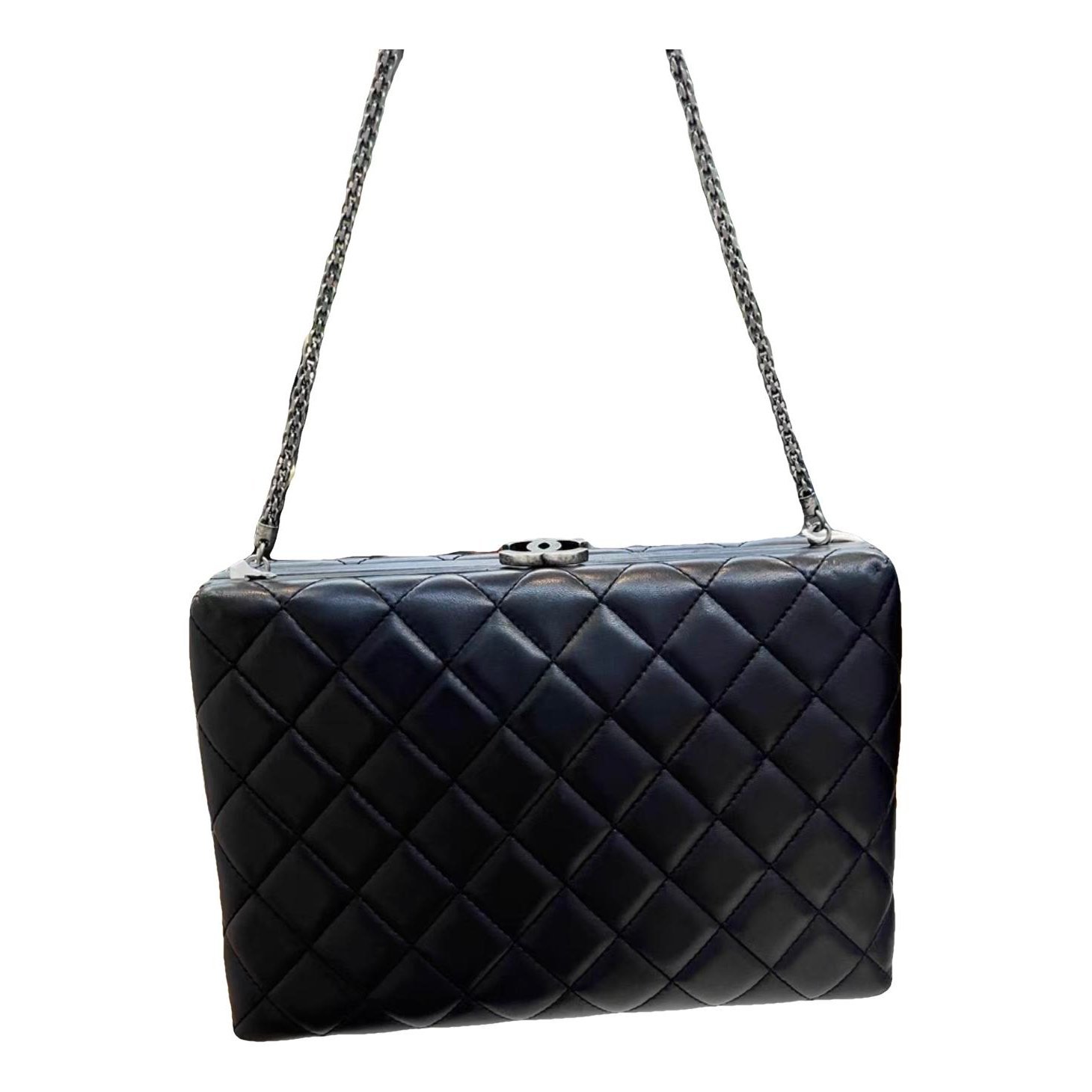 Leather clutch bag