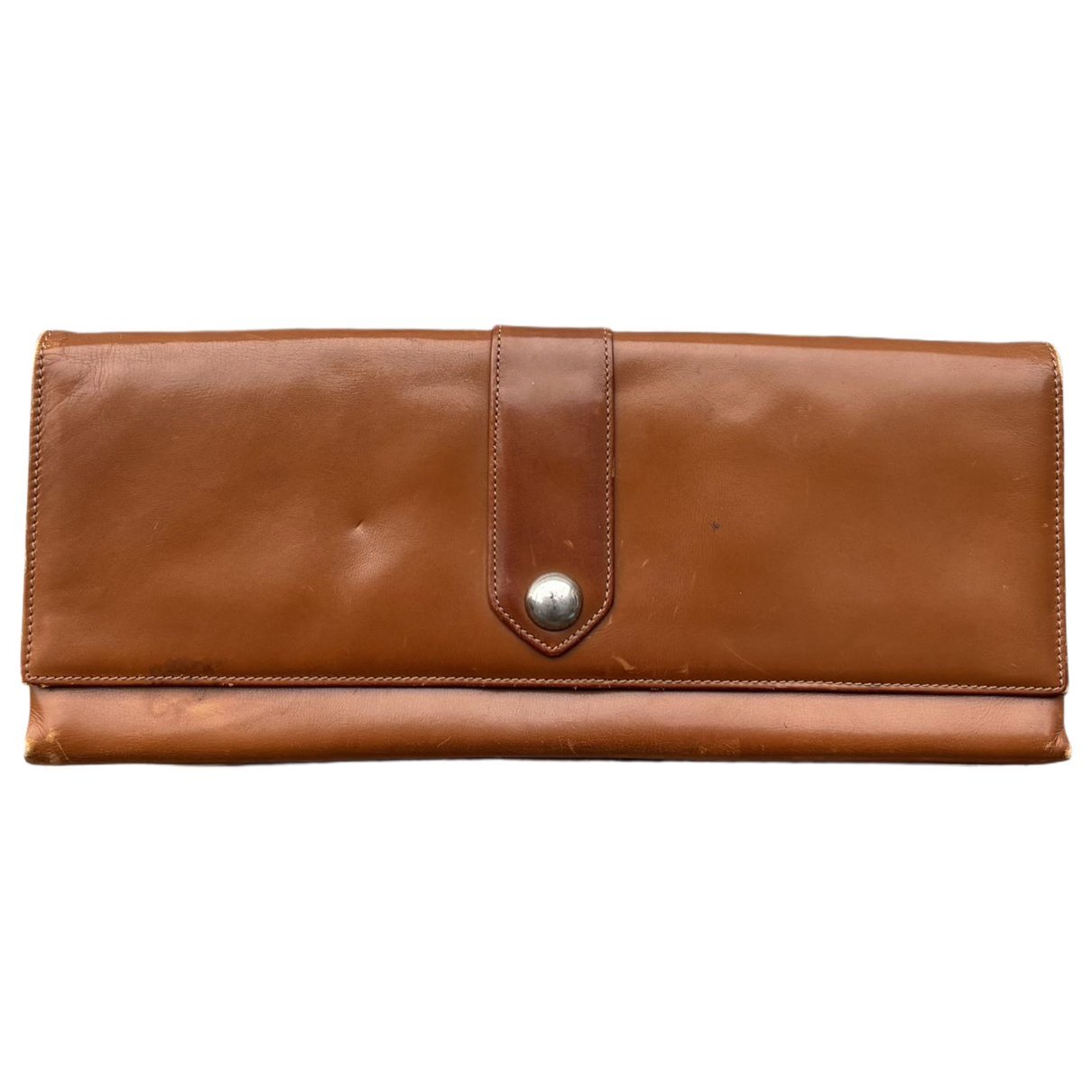 Leather clutch bag
