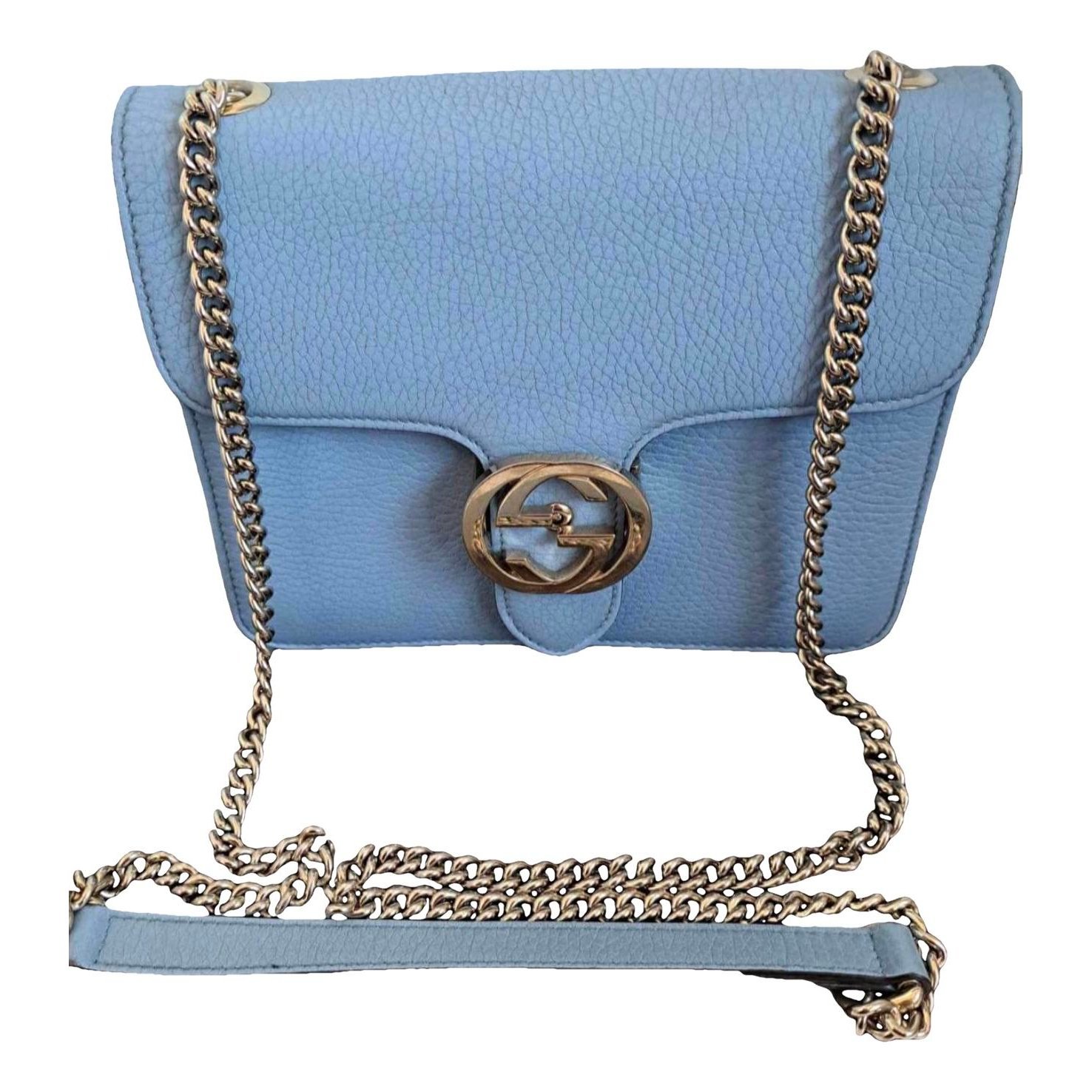 Interlocking leather handbag