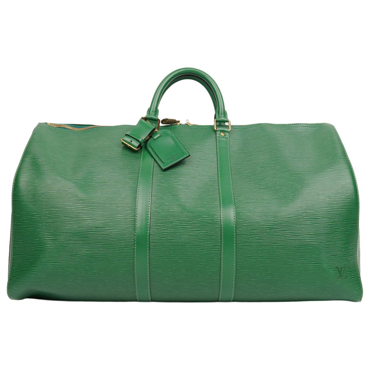 Keepall leather travel bag
