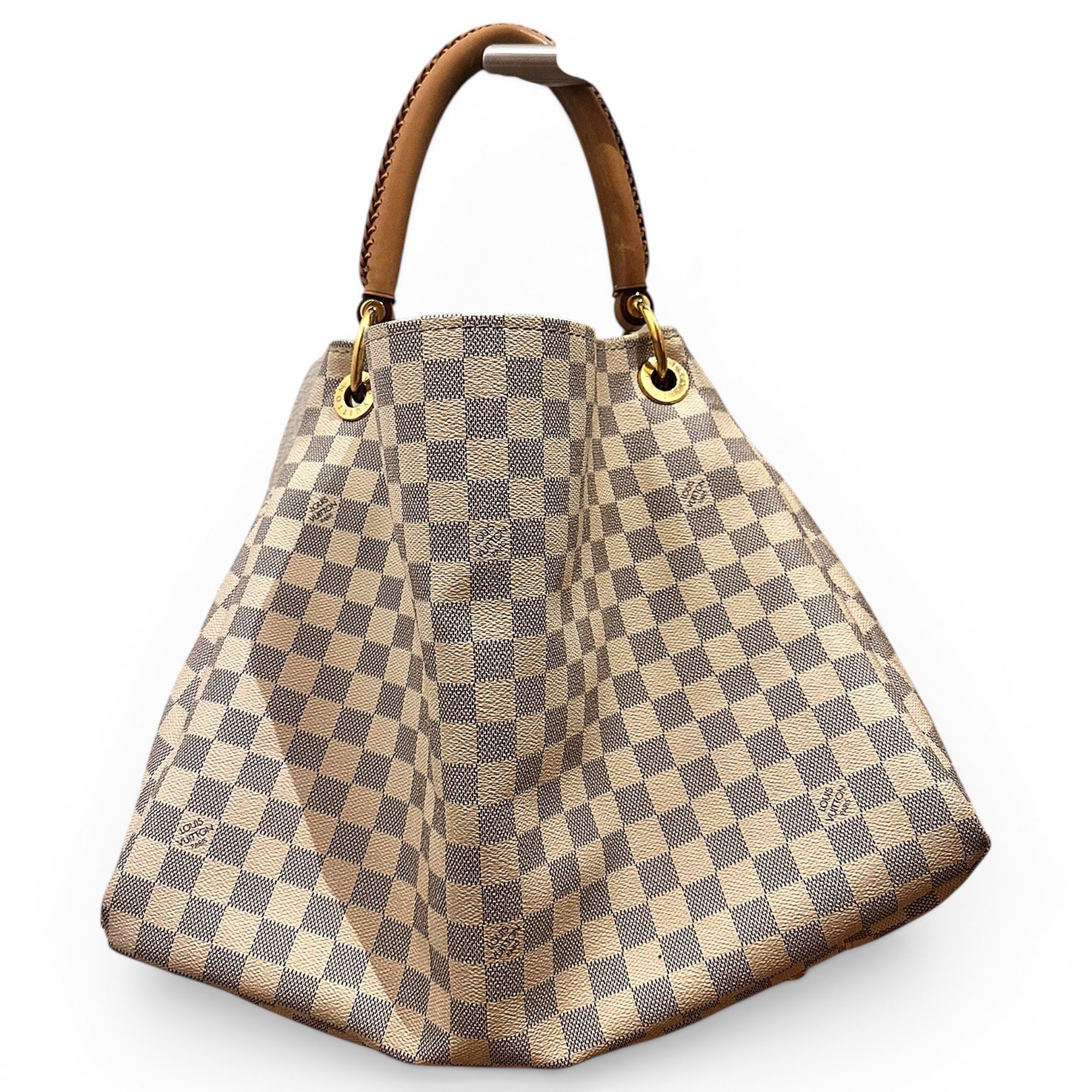 Artsy vegan leather handbag