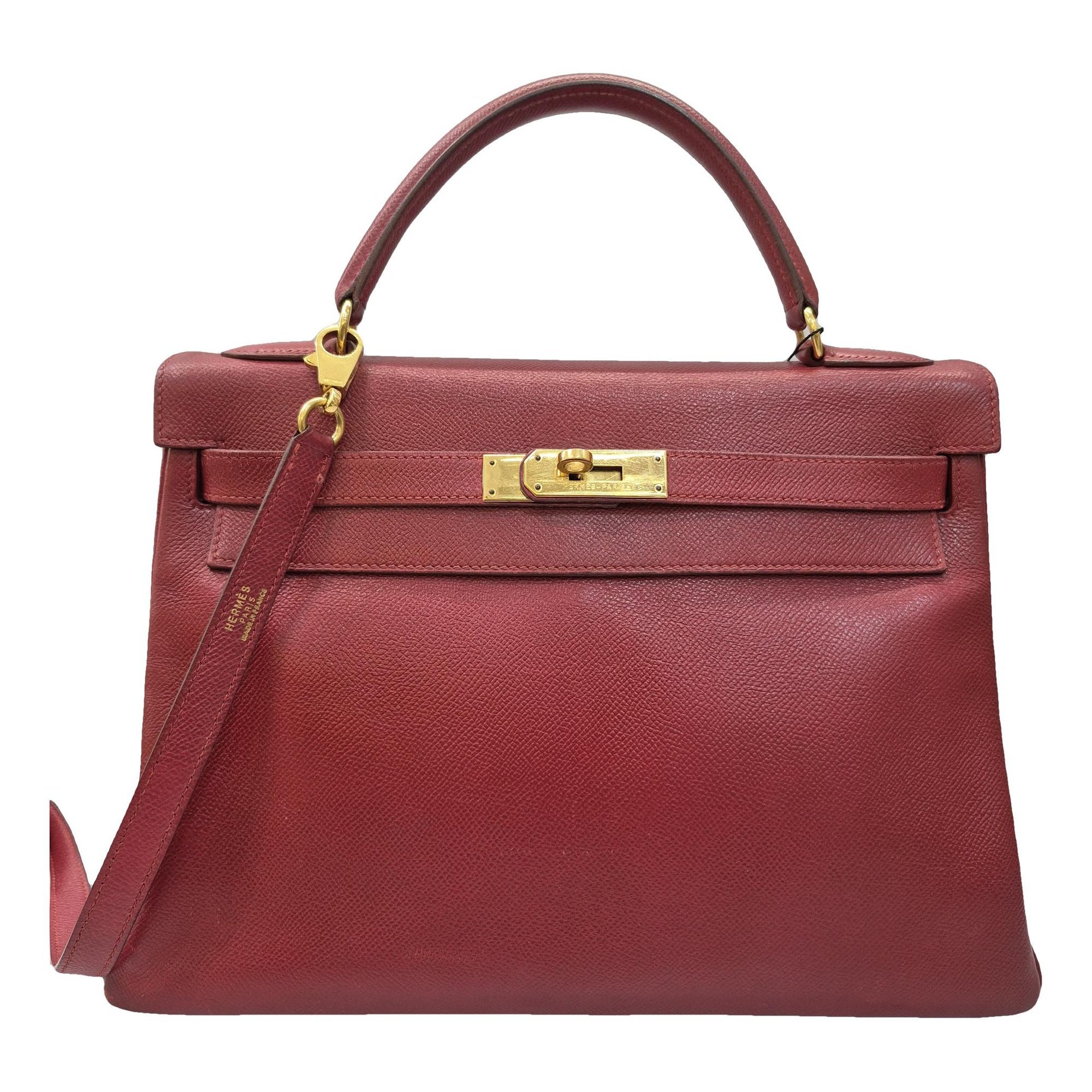 Hermes Kelly 32 leather handbag