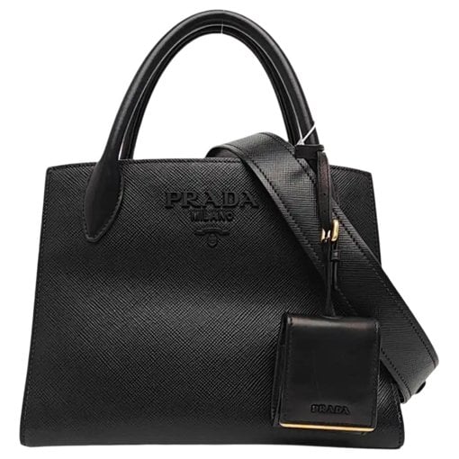 Monochrome leather handbag