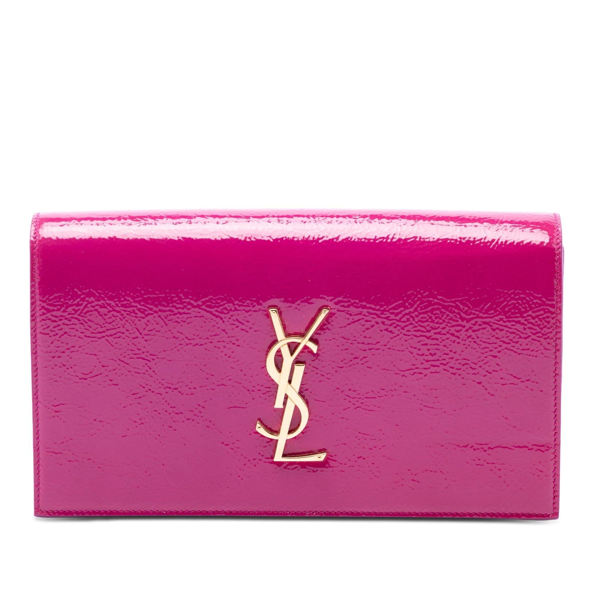 Patent leather clutch bag