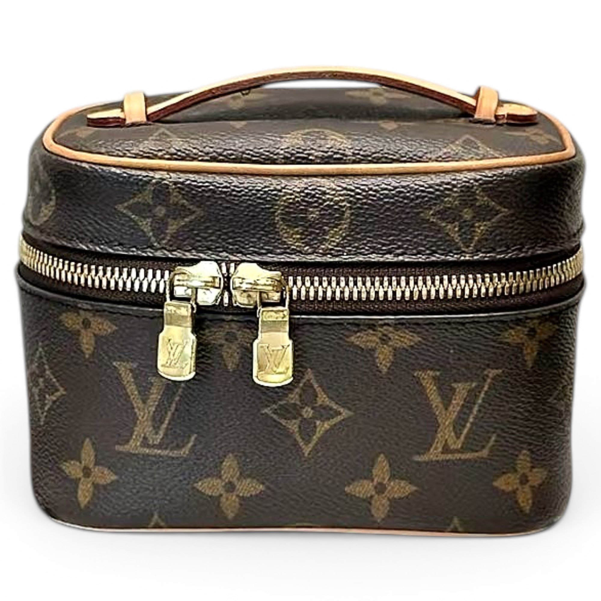 Vanity leather handbag