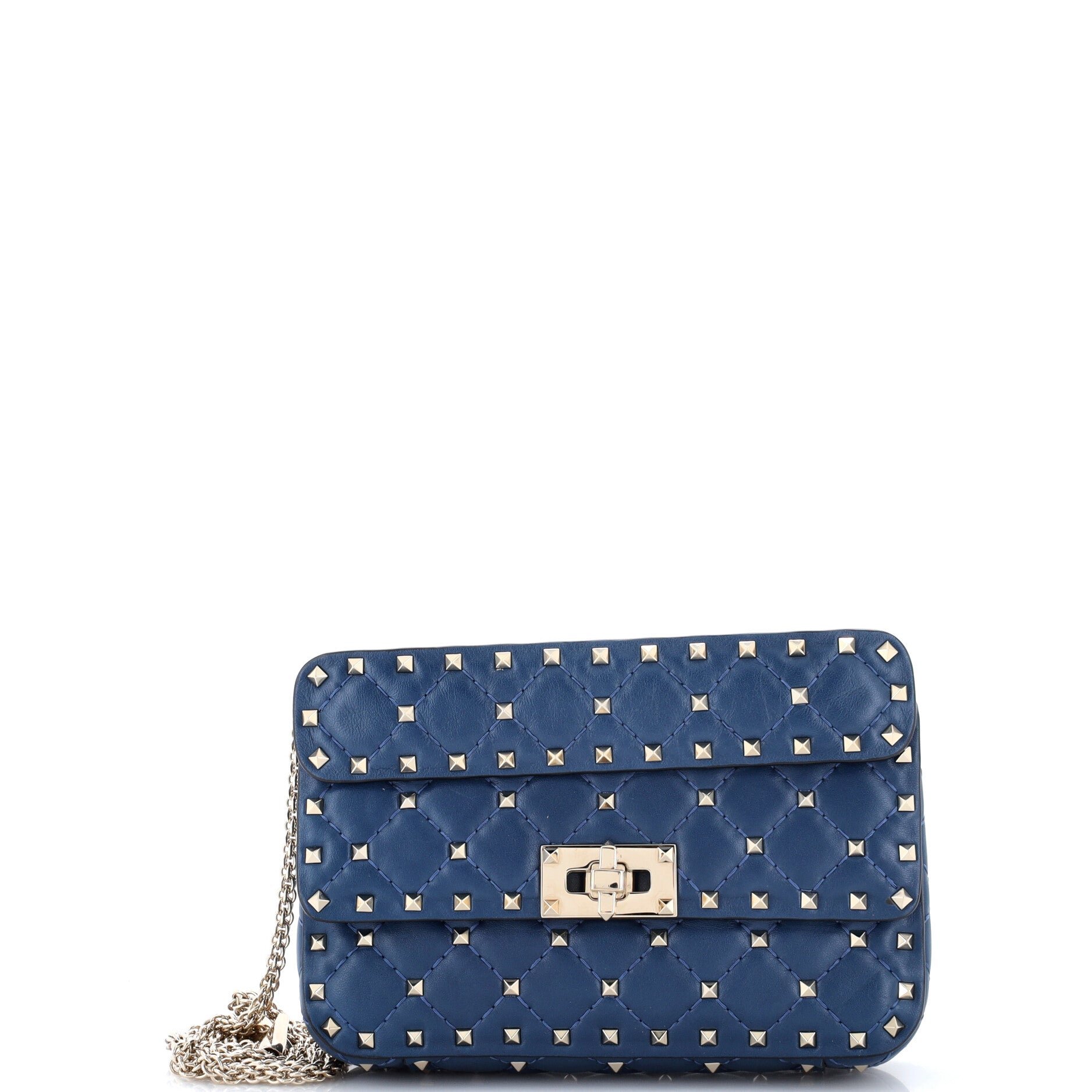 Rockstud Spike Flap Bag Quilted Leather Small