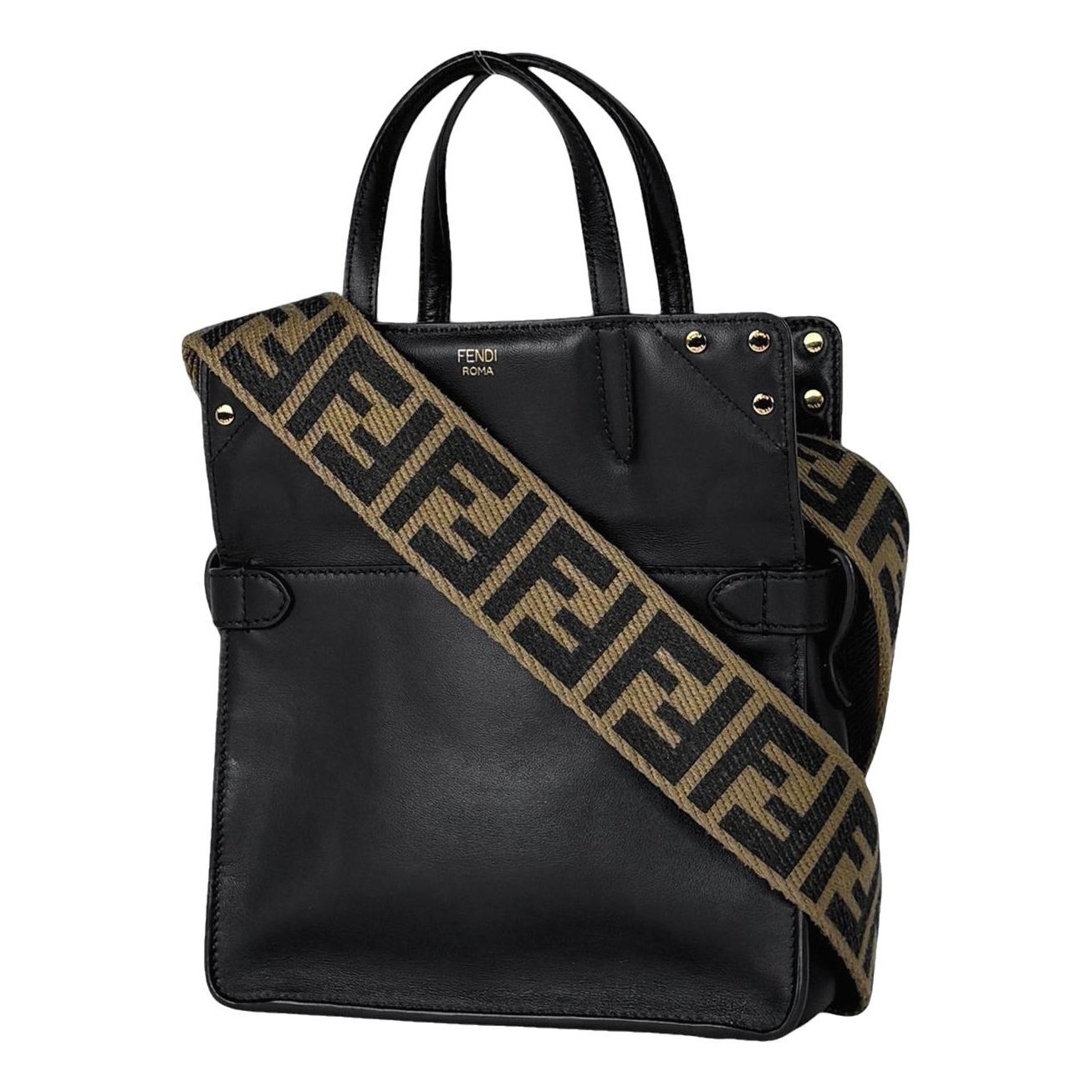 Flip leather handbag
