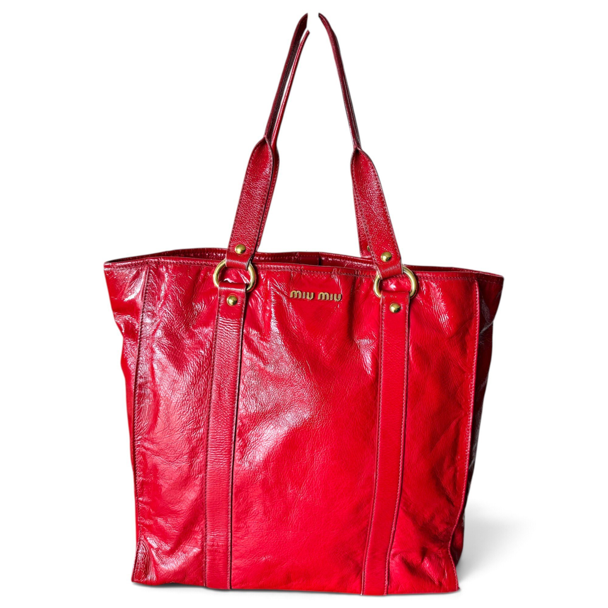 Patent leather tote