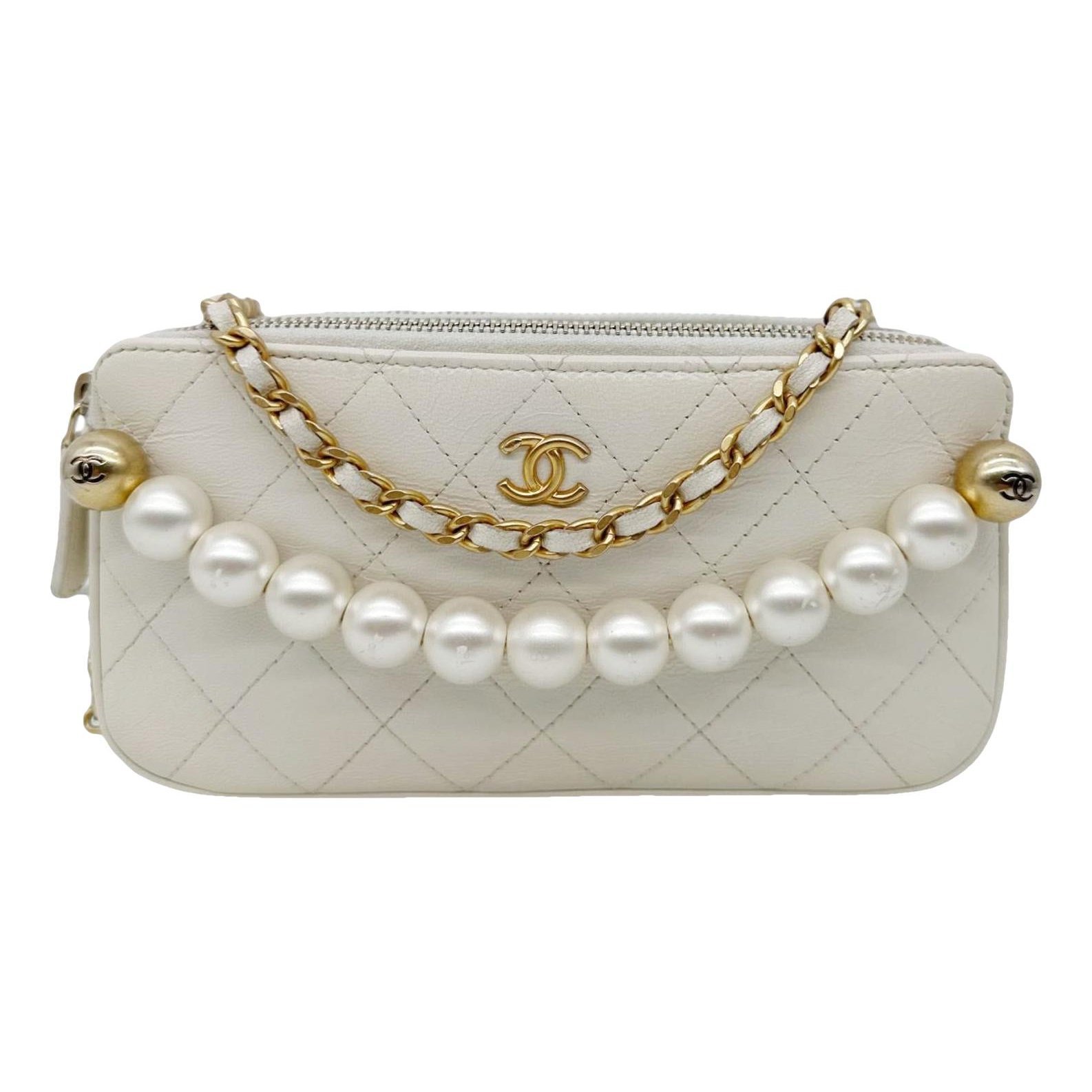 Leather clutch bag