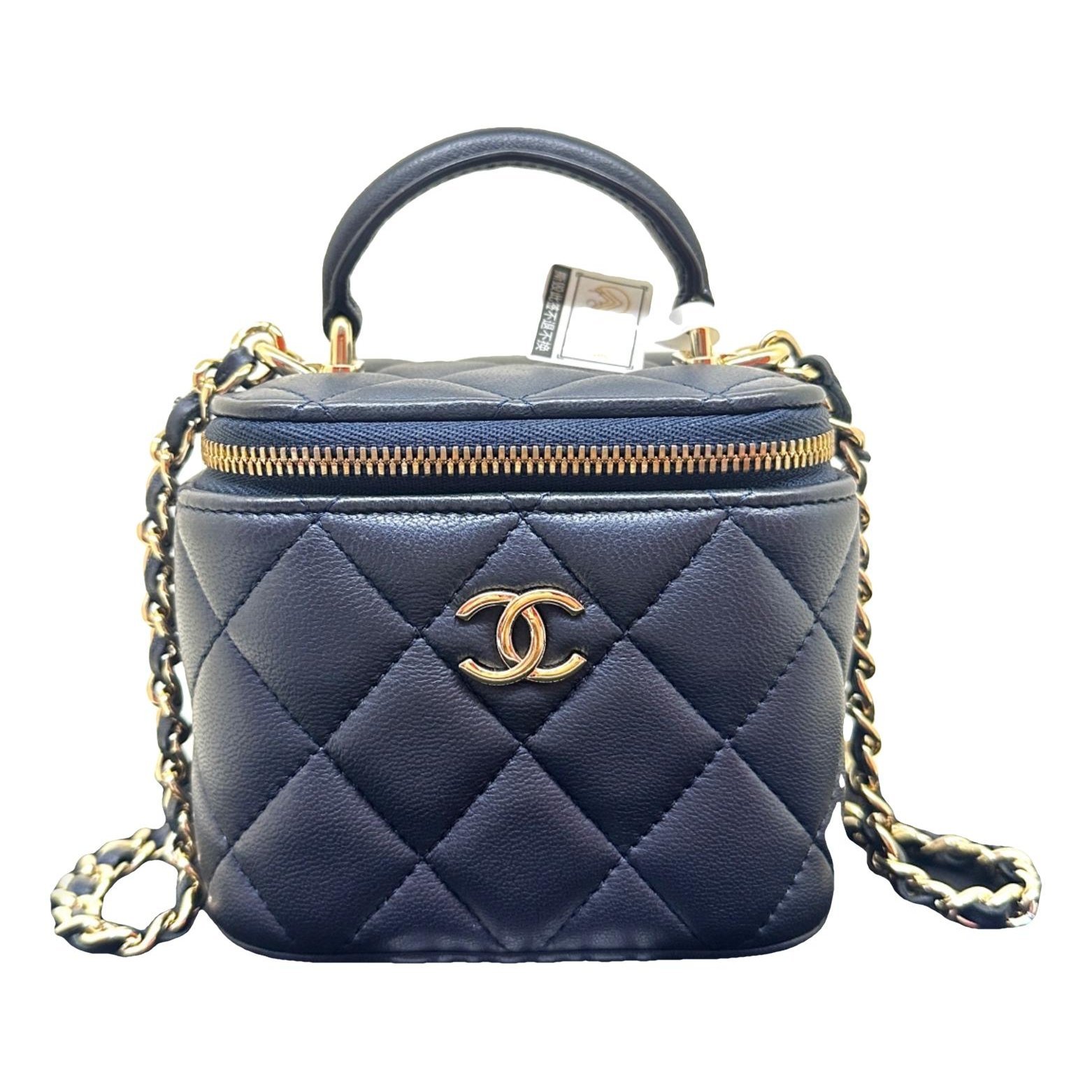 Vanity leather handbag