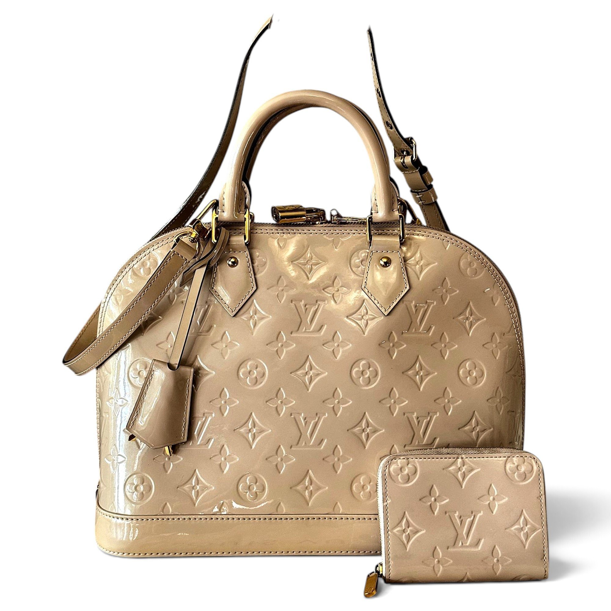 Louis Vuitton Alma patent leather handbag