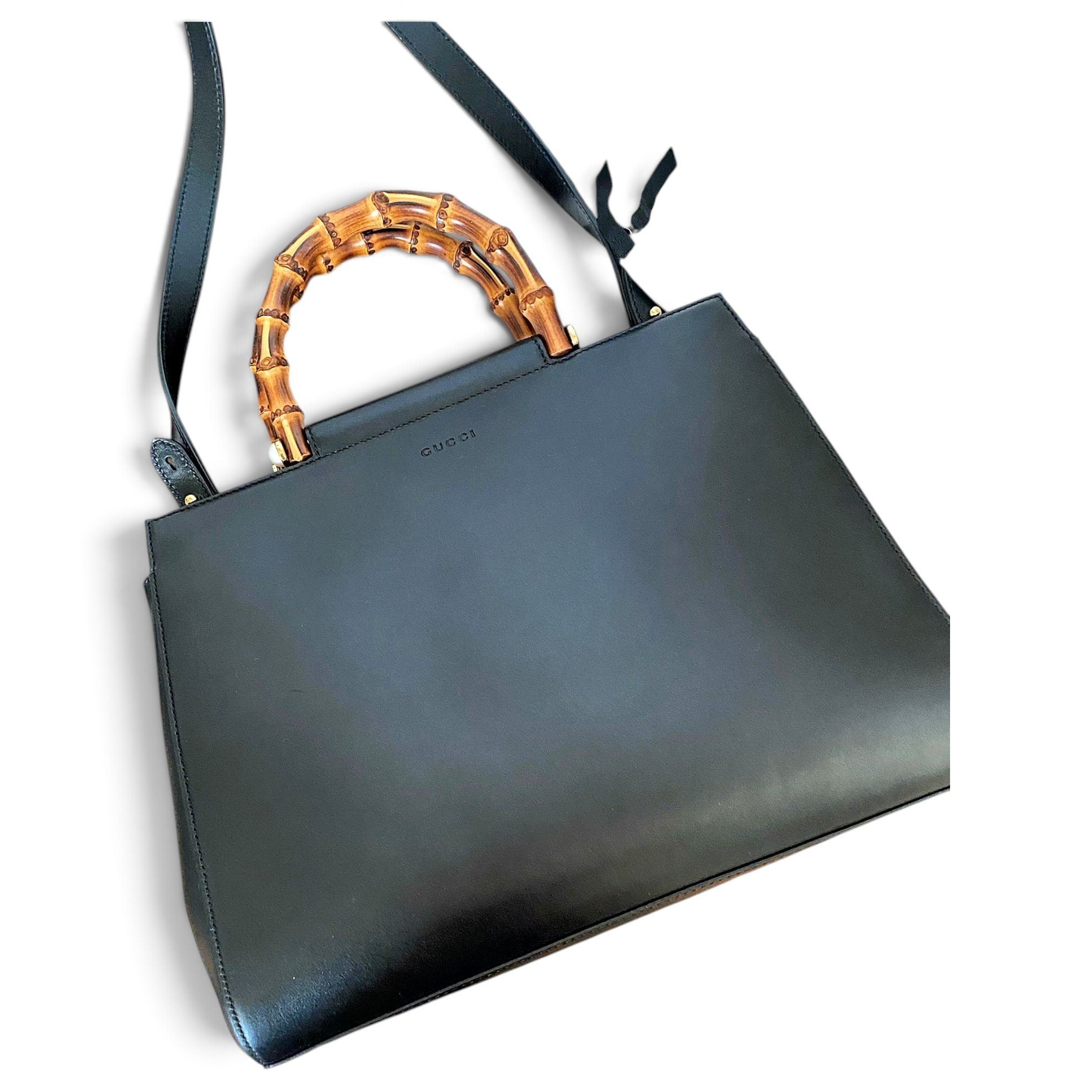 Bamboo leather handbag
