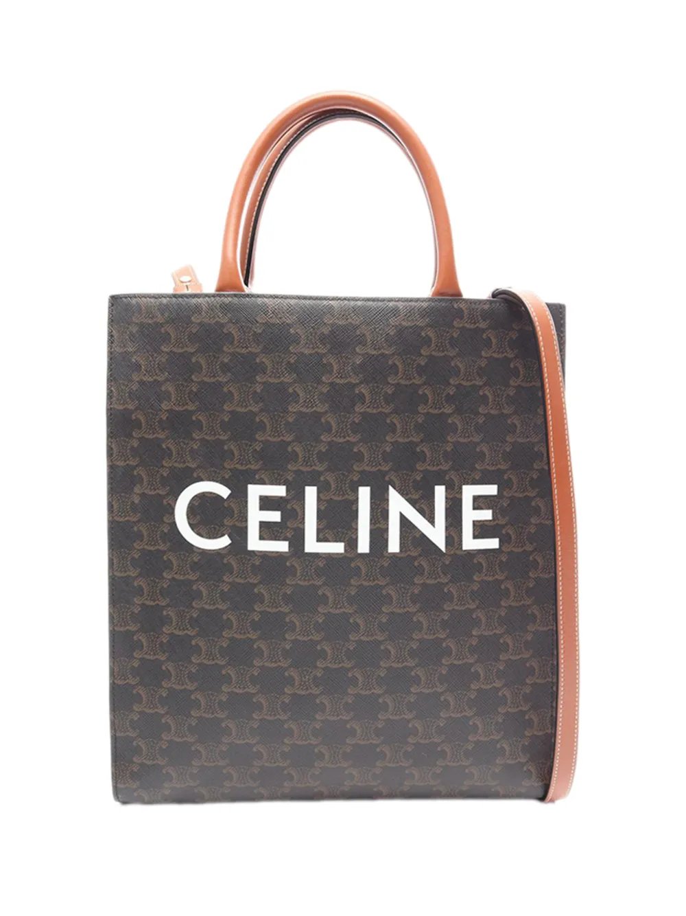2000-2026 Small Triomphe Coated Canvas Vertical Cabas Tote satchel