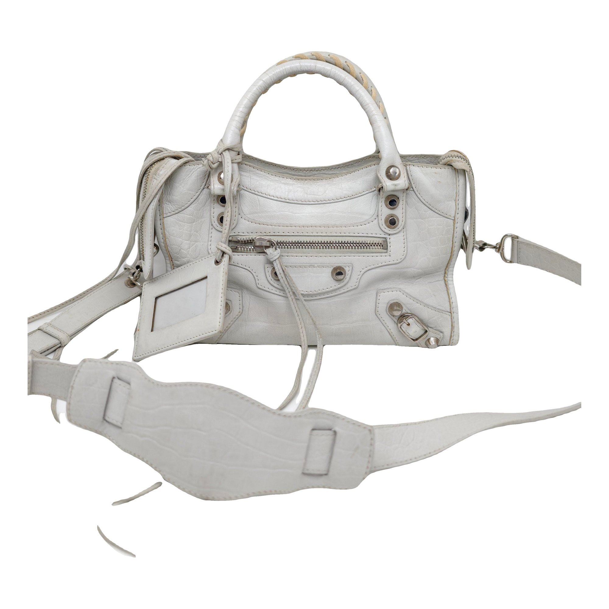 City leather handbag
