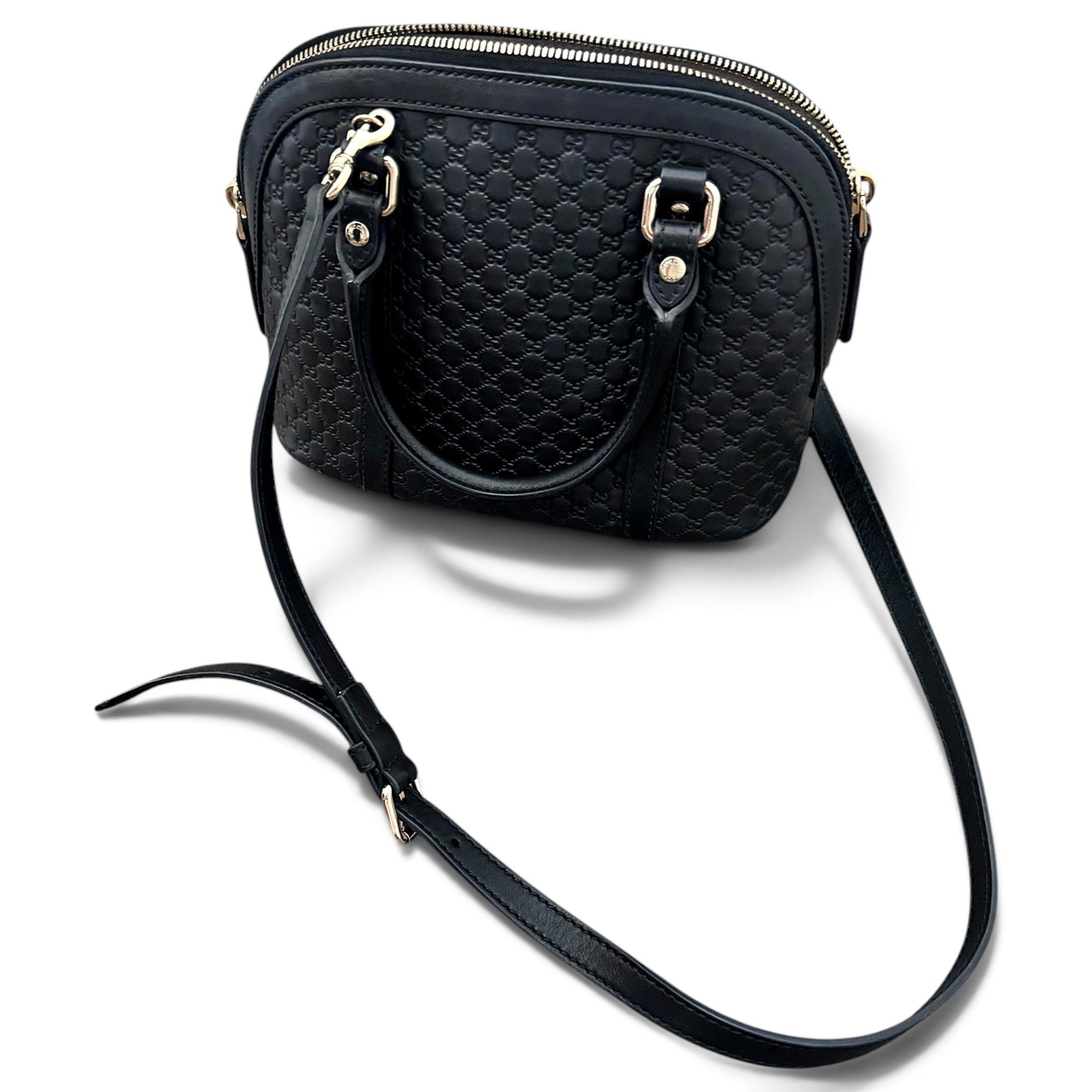 Dôme leather crossbody bag