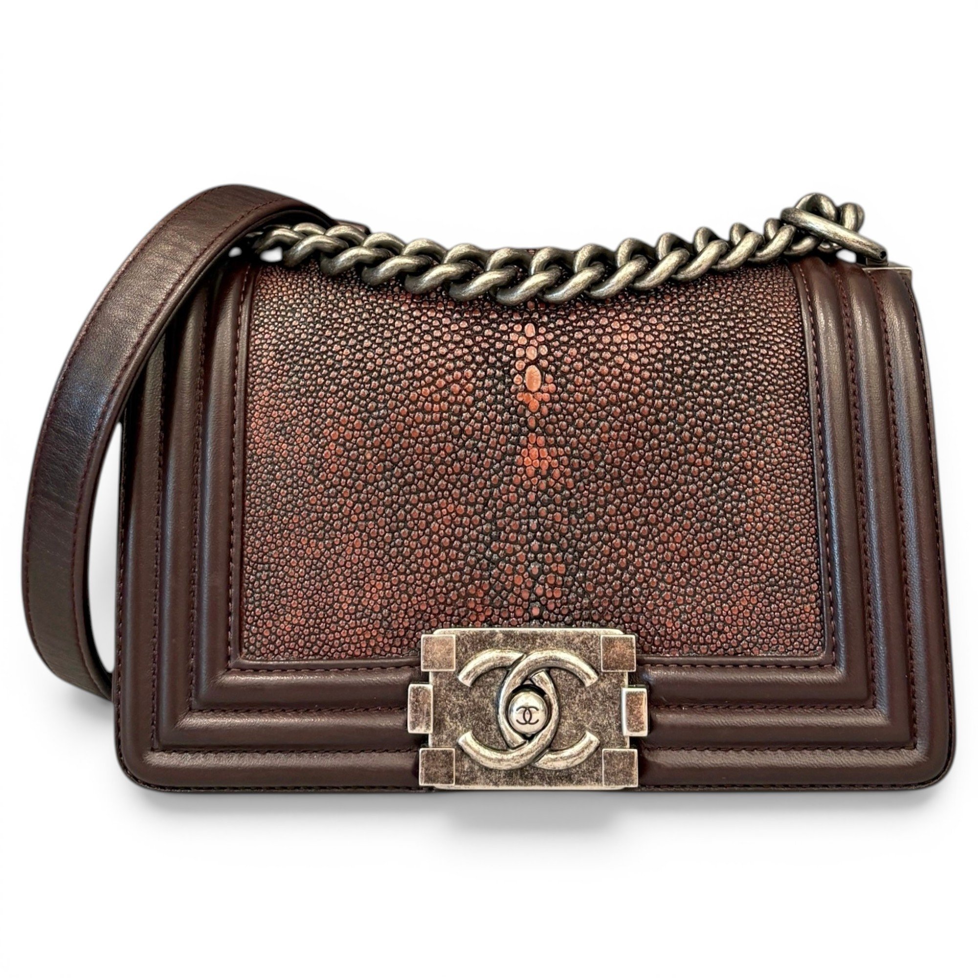 Boy exotic leathers handbag
