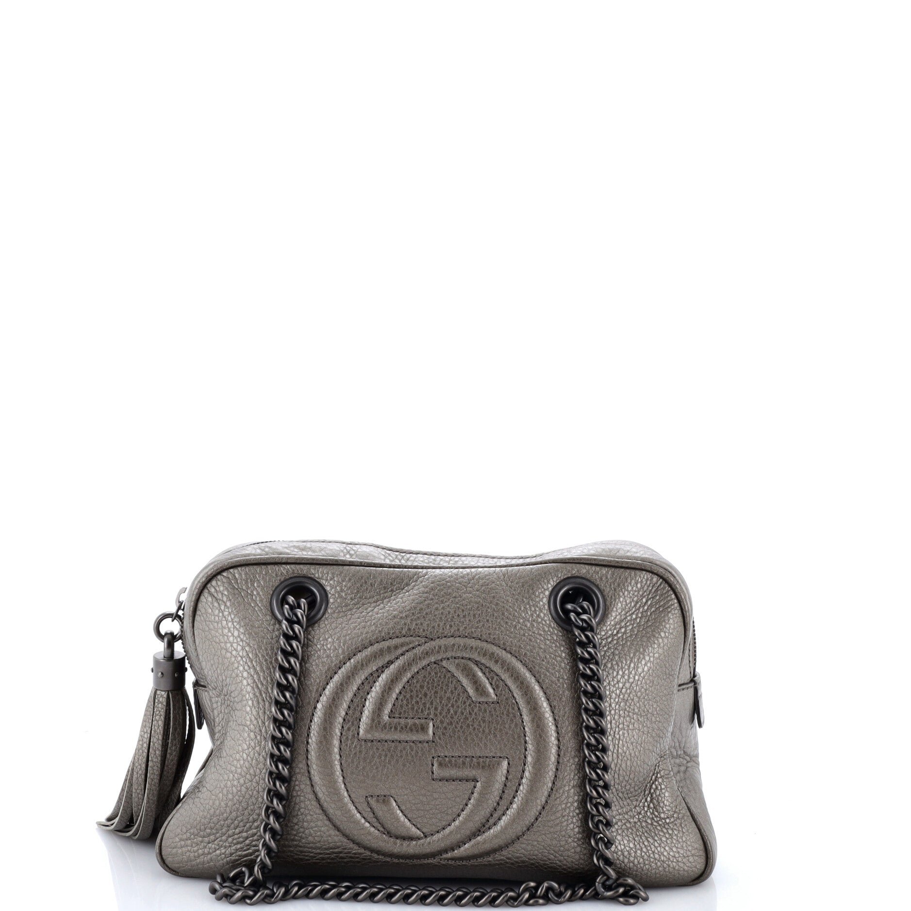 Soho Chain Zip Shoulder Bag Leather Small