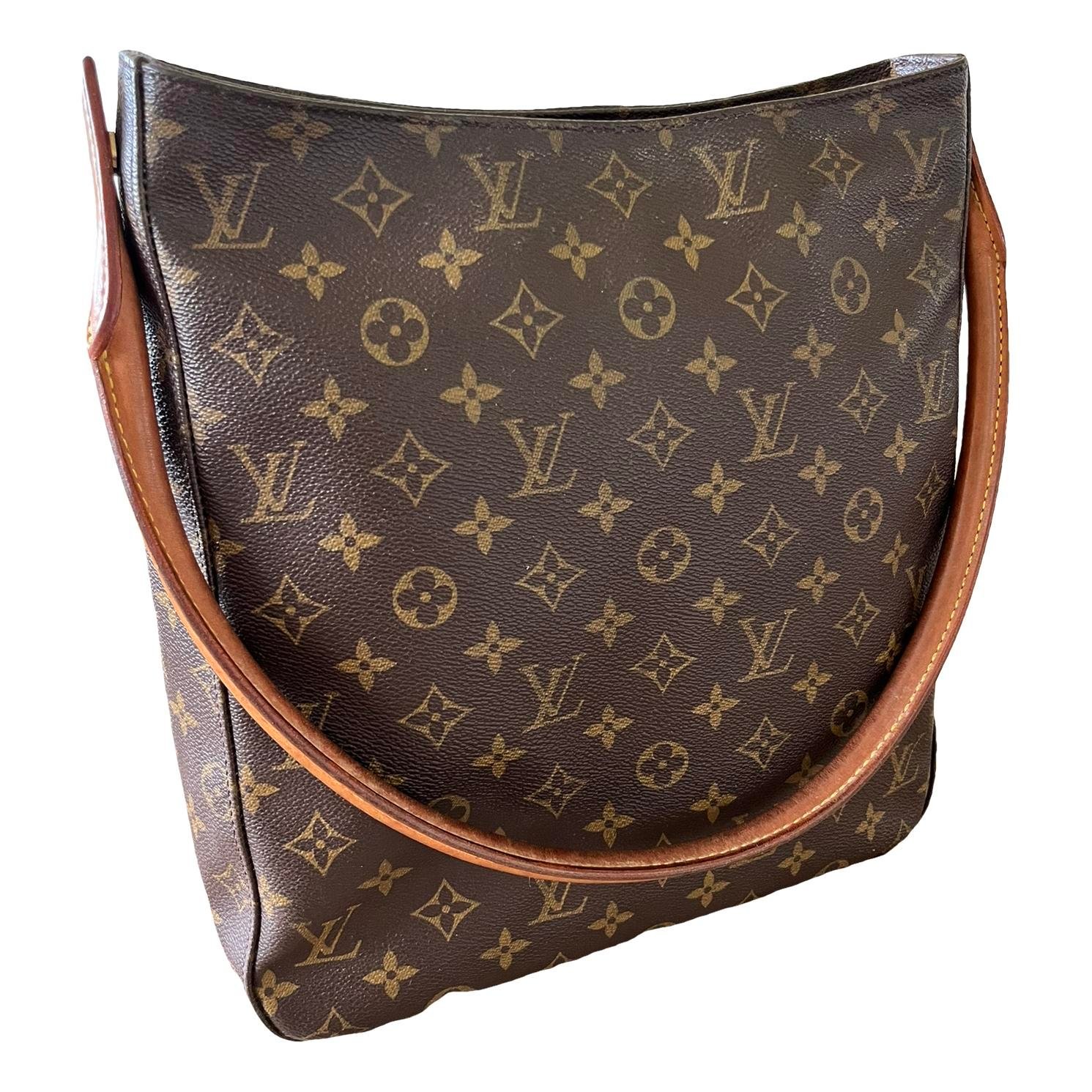 Looping leather handbag