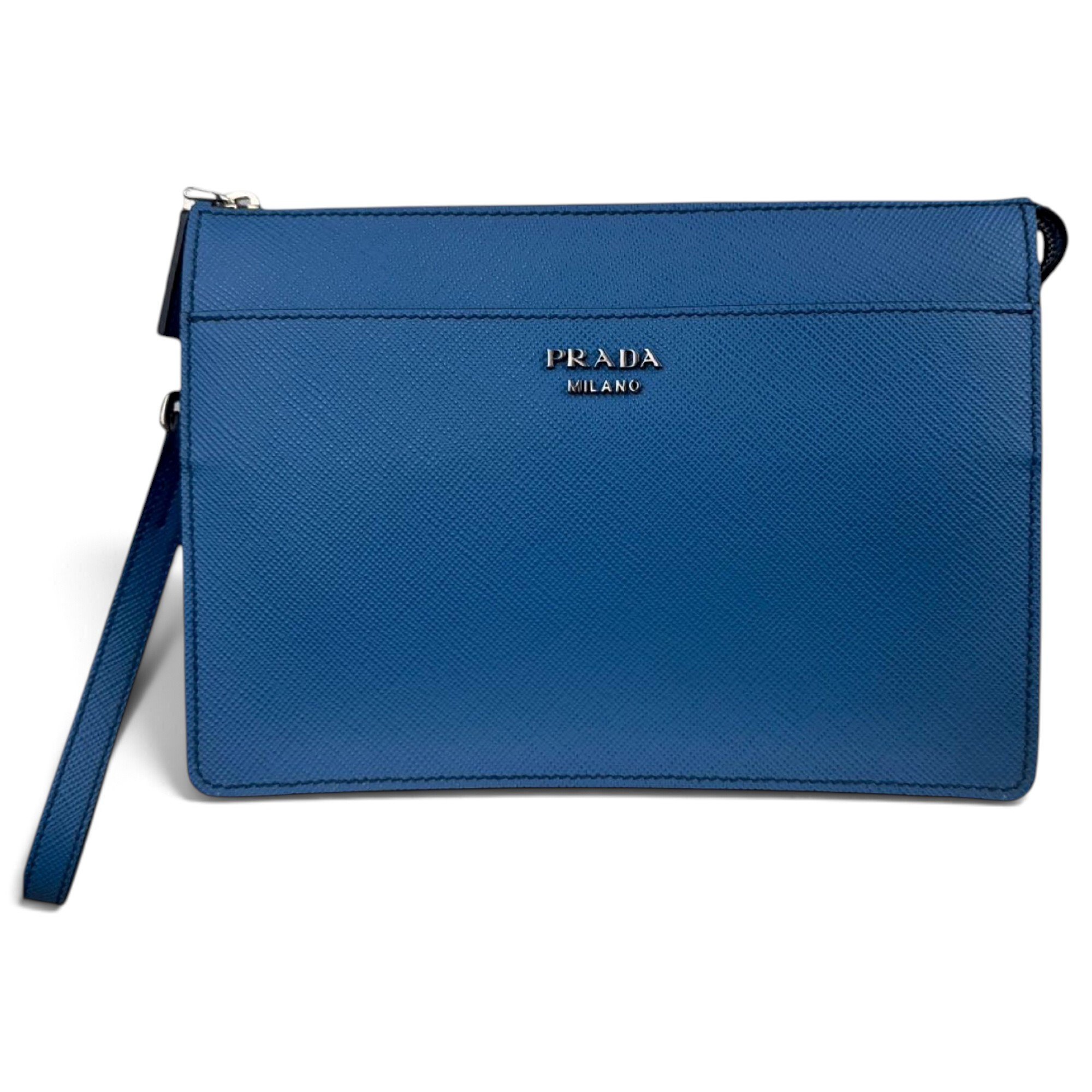 Leather clutch bag