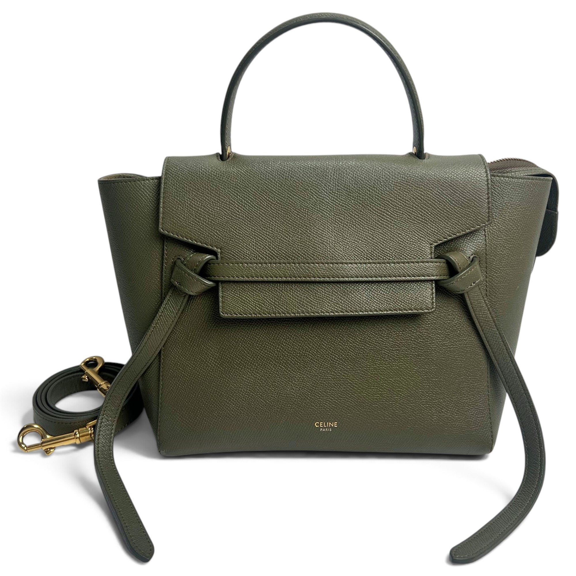 Belt leather handbag