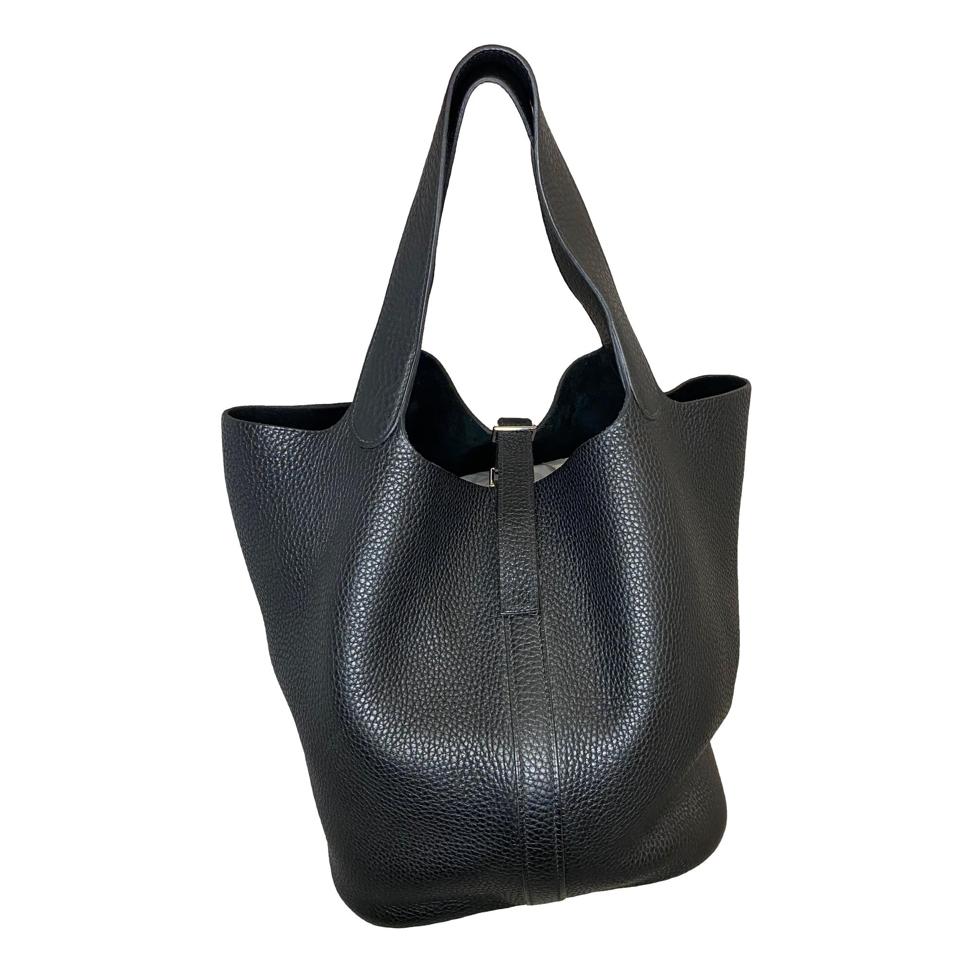 Picotin leather tote