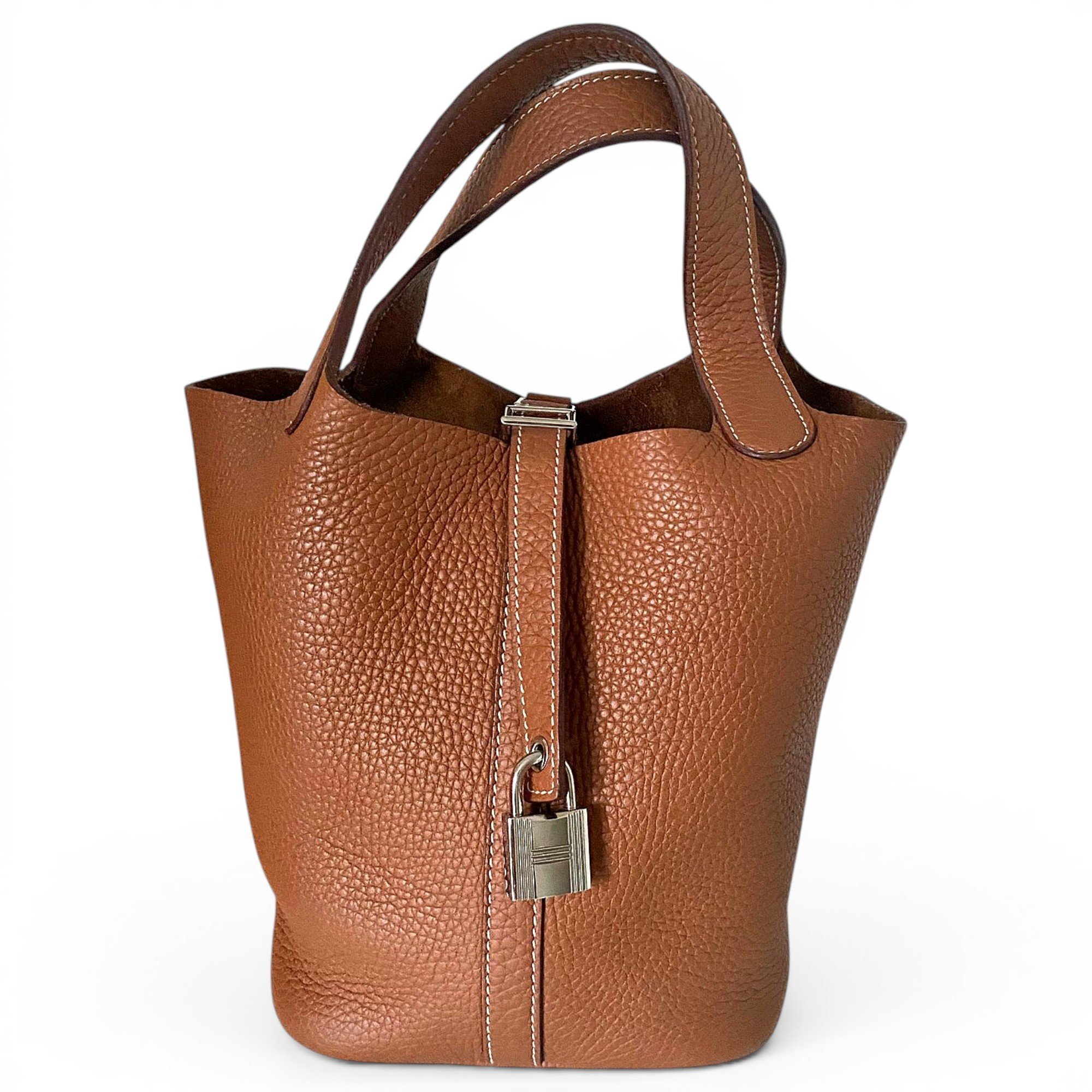 Picotin leather handbag