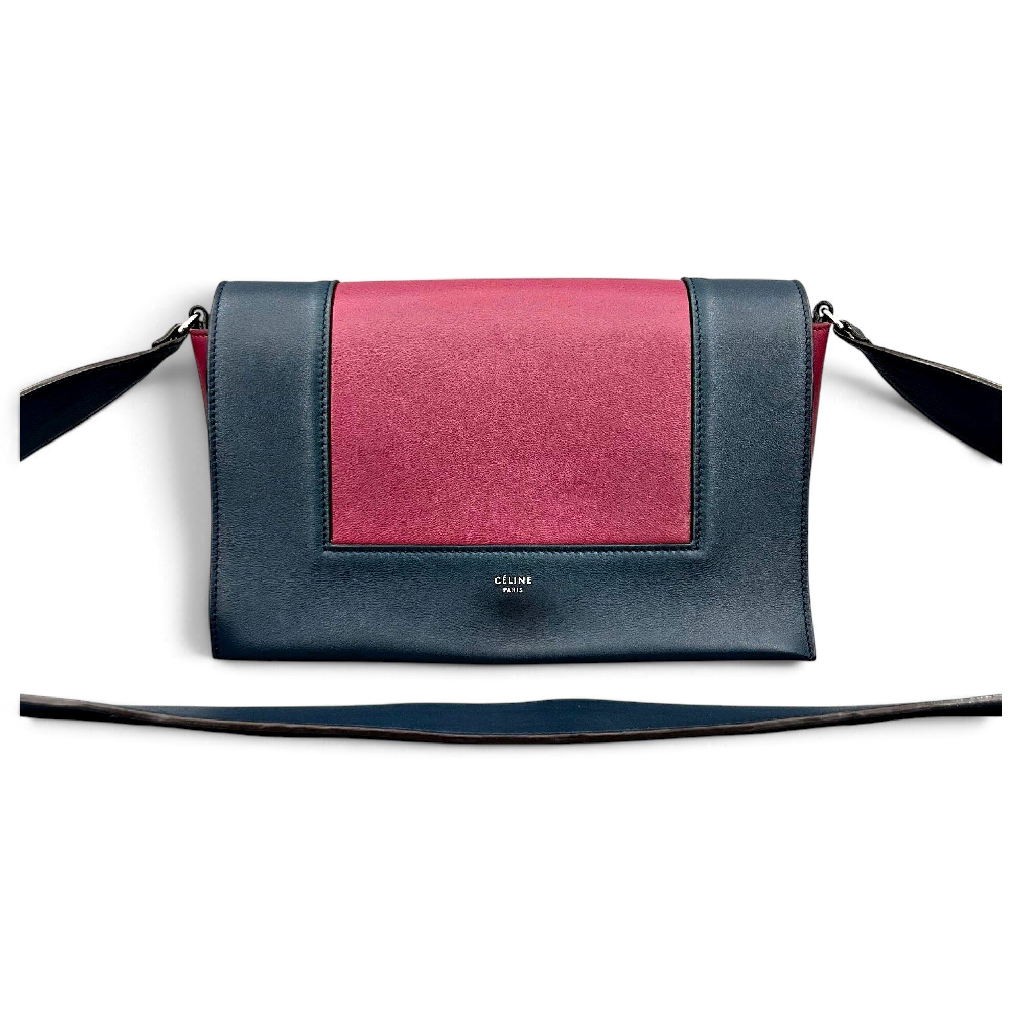 Frame leather handbag