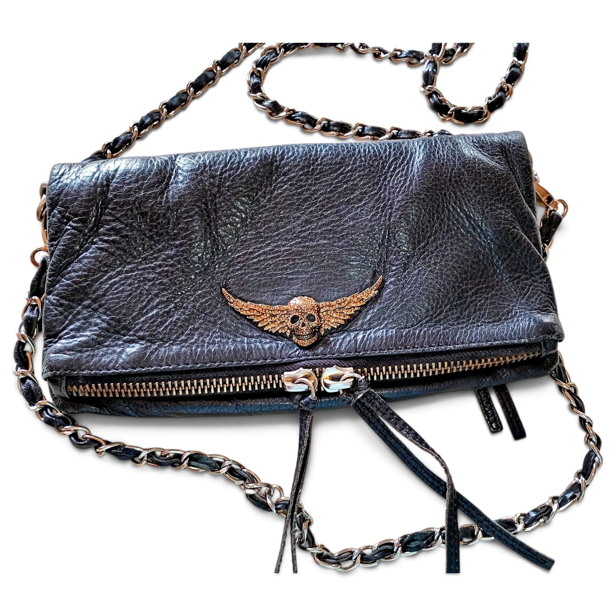 Rock leather crossbody bag