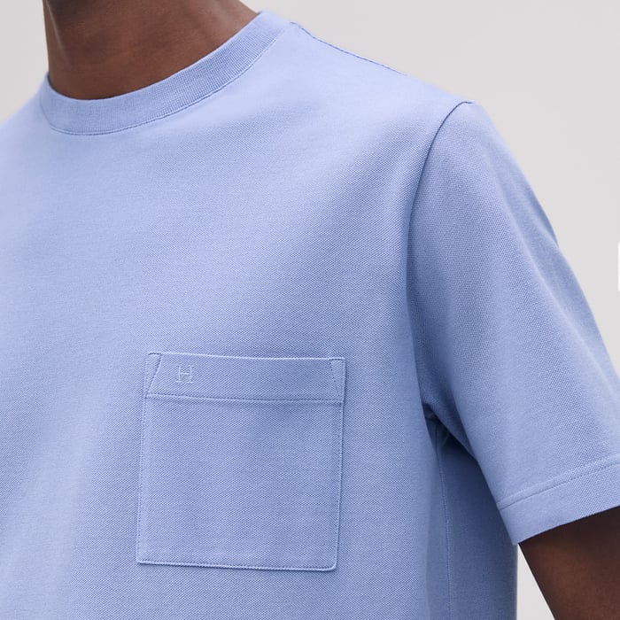 Bleu Ciel "H" Embroidered T-shirt